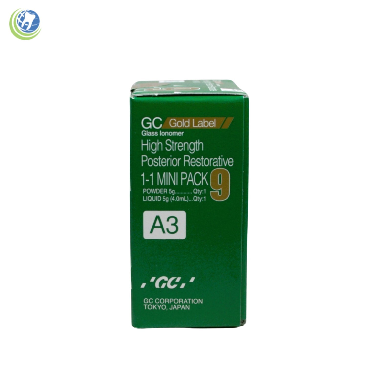 GC Fuji IX Gold Label 9 High Strength Mini Pack Dental GI Radiopaque PosteriorA3