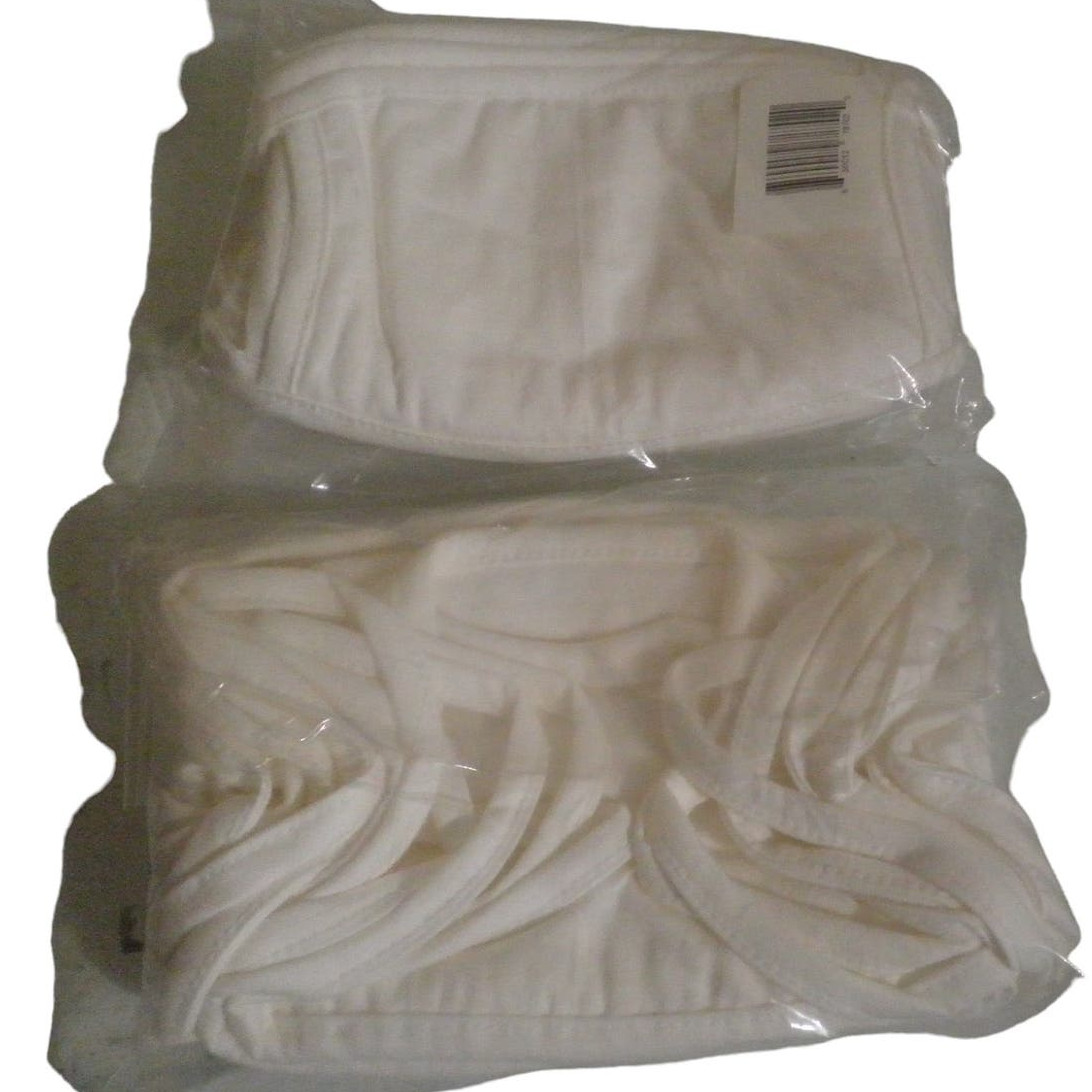 804 Ct.- Reusable Fabric Mask, 67 PKs of 12, 2-Layer, White, 100% Cotton