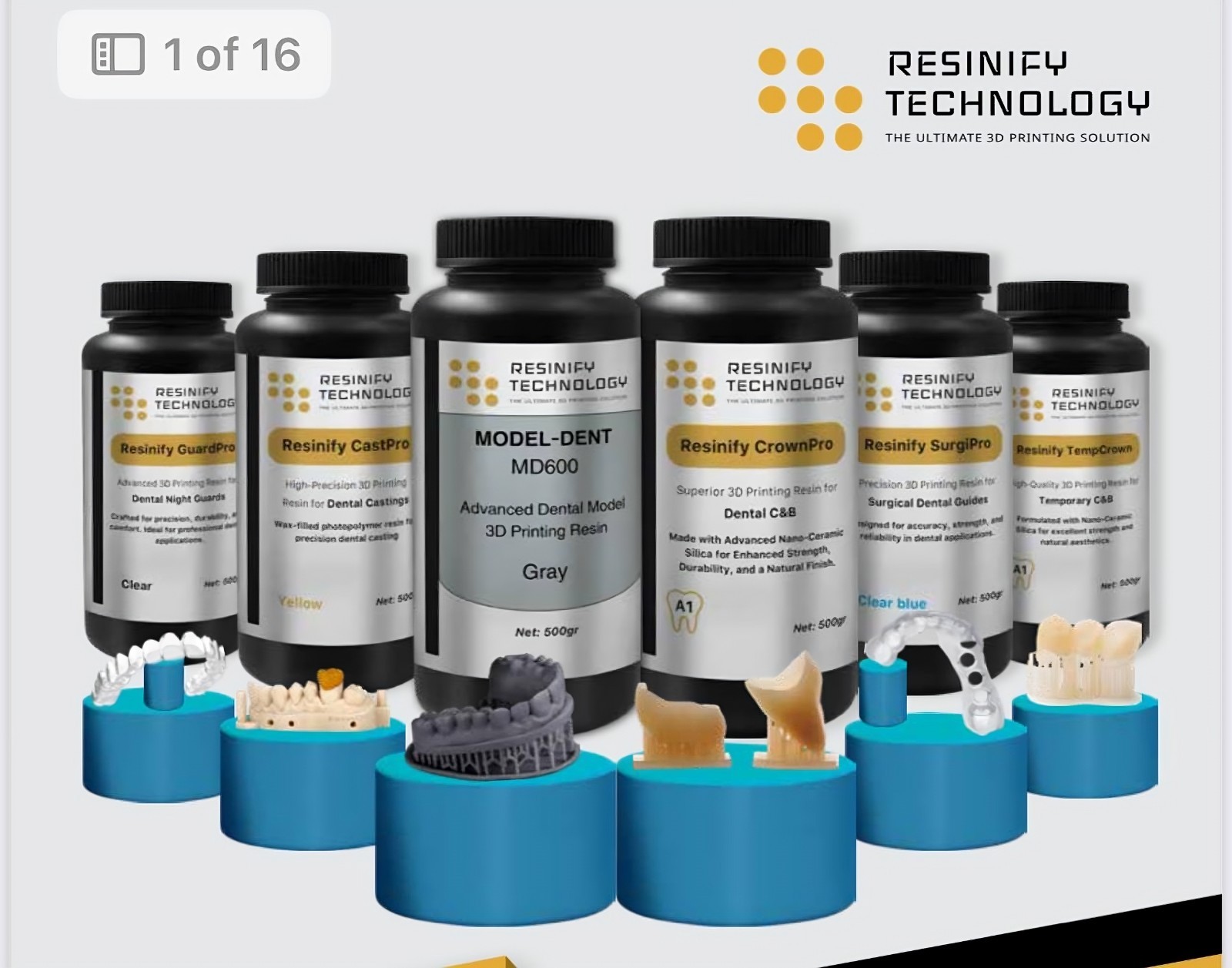 BasePro Denture Base Resin 500g & 1kg | Dental 3D Printing | Lab-Grade Material