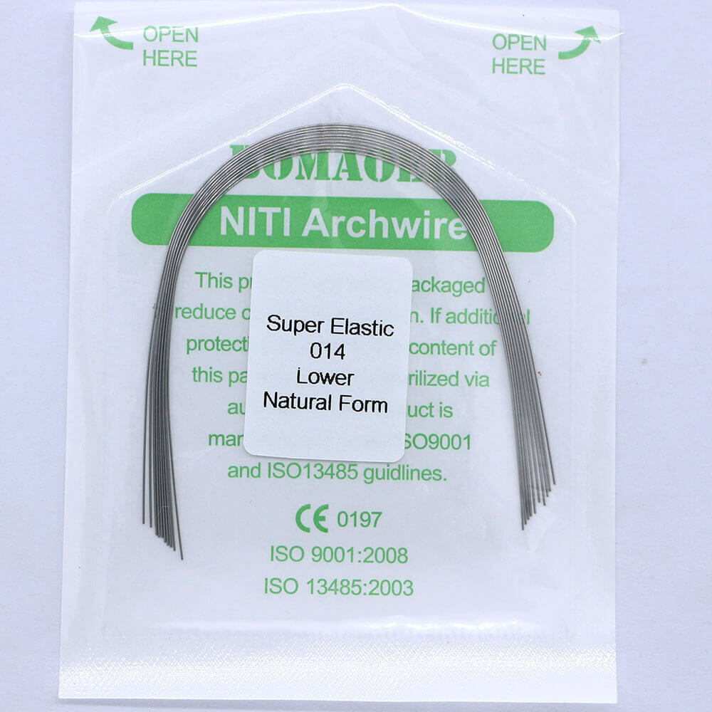 5-200Packs Dental Ortho Super Elastic Niti Round Arch Wire Nature Form 014 Lower