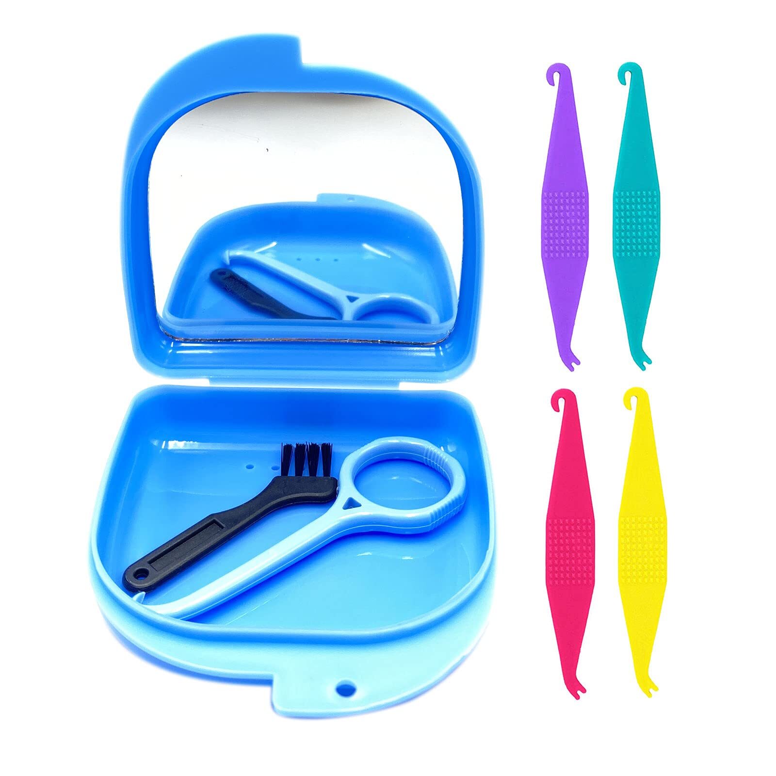 Oral Care Disassembly Kit/7pcs Including 1 Retainer Case With Mirror And Vent Ho