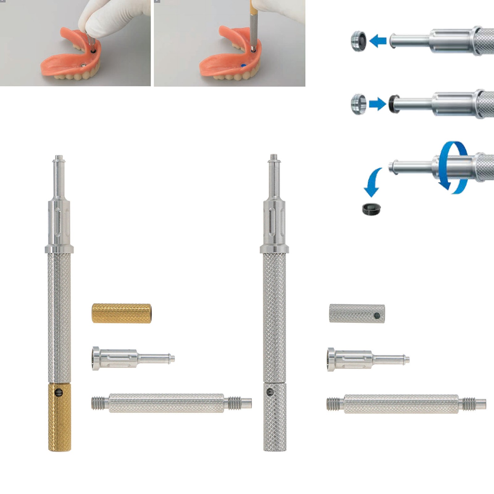 US Zest Locator Abutment Attachment Overdenture Caps Fits Hiossen Nobel Zimmer