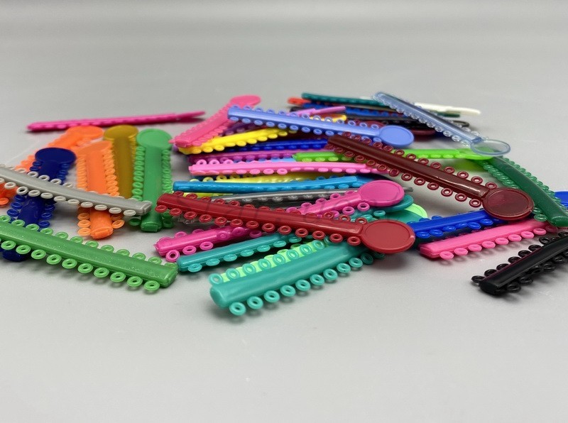Dental Orthodontic Elastic Ligature Rubber Ties Bands Braces Single/Double Color