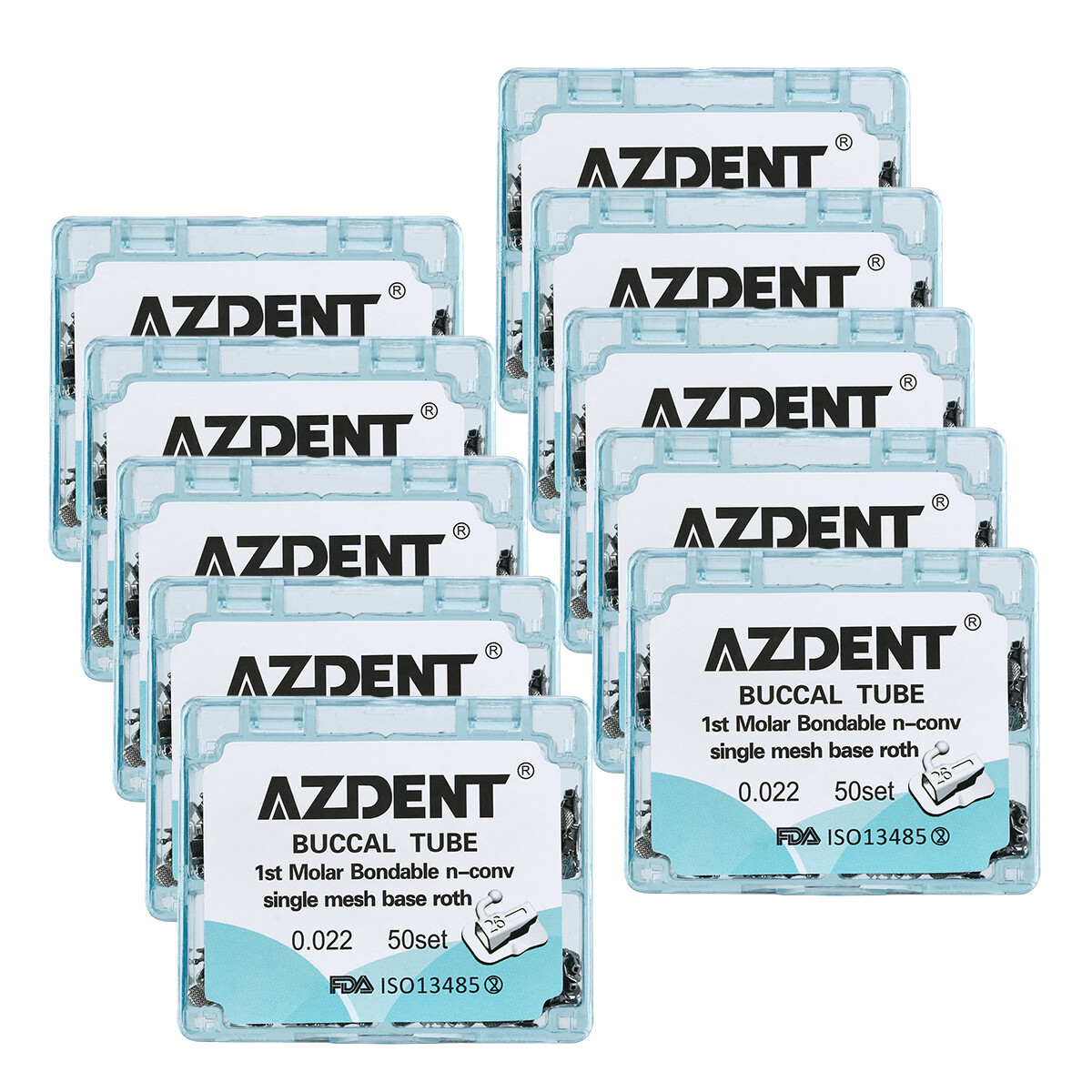1 Pack AZDENT Dental Orthodonic 1st Molar Buccal Tube Split Bondable Roth 0.022