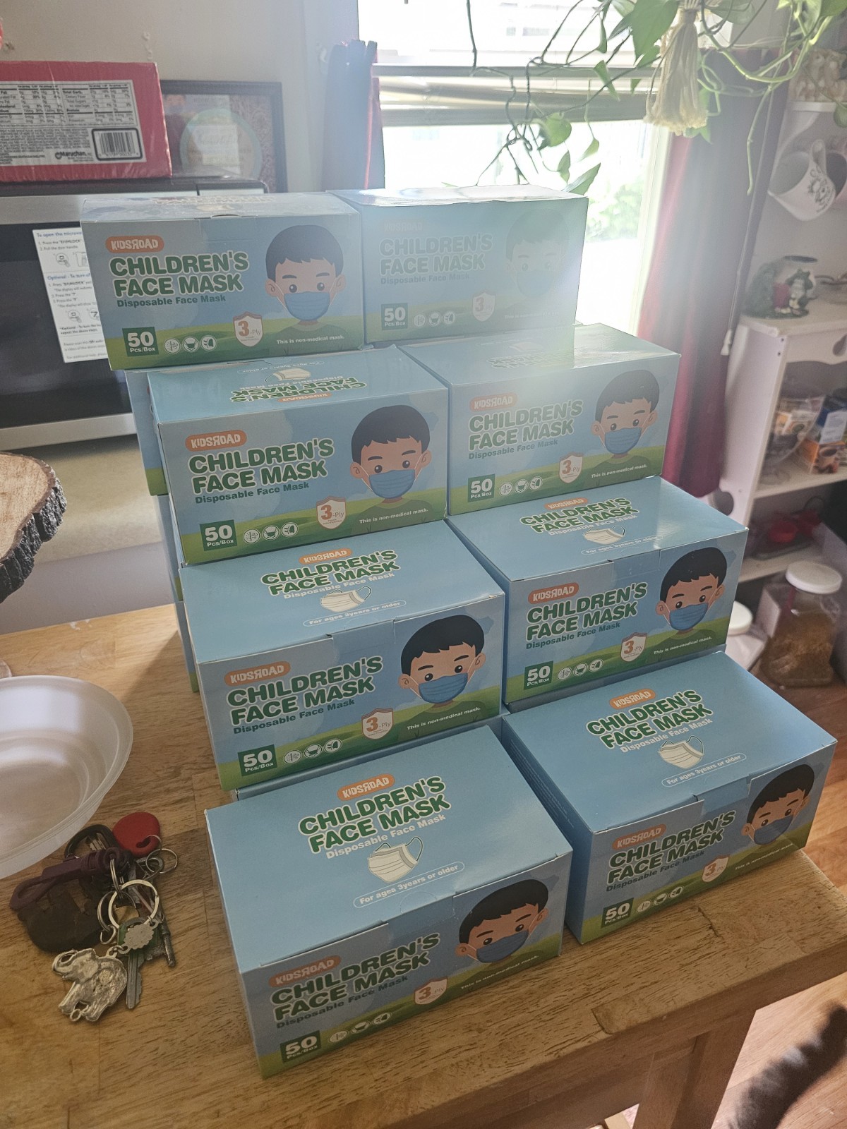 KIDSROAD Children’s Disposable Face Mask (Non-Medical) 50pcs/box 3ply