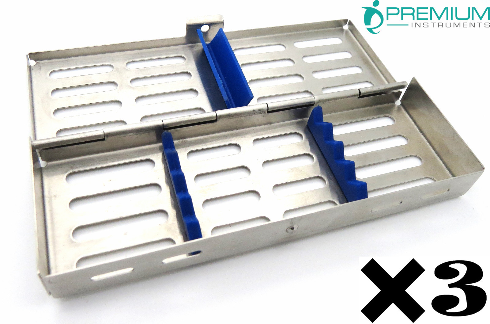 3× Surgical Sterilization Cassette for 7 Dental Lab Stainless Steel Instruments