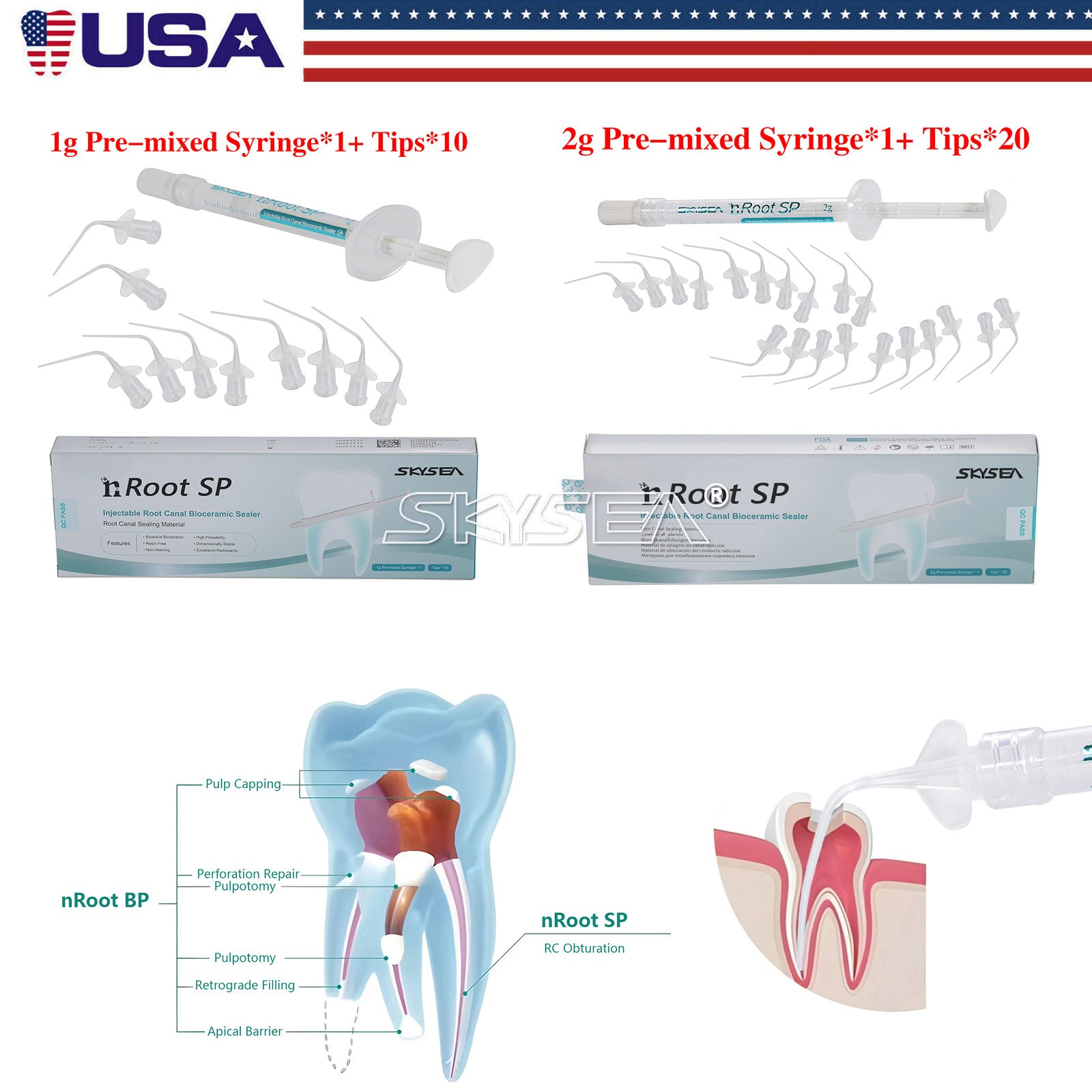 Dental Injectable Root Canal Bioceramic Sealer Endodontic Sealing Material Fill
