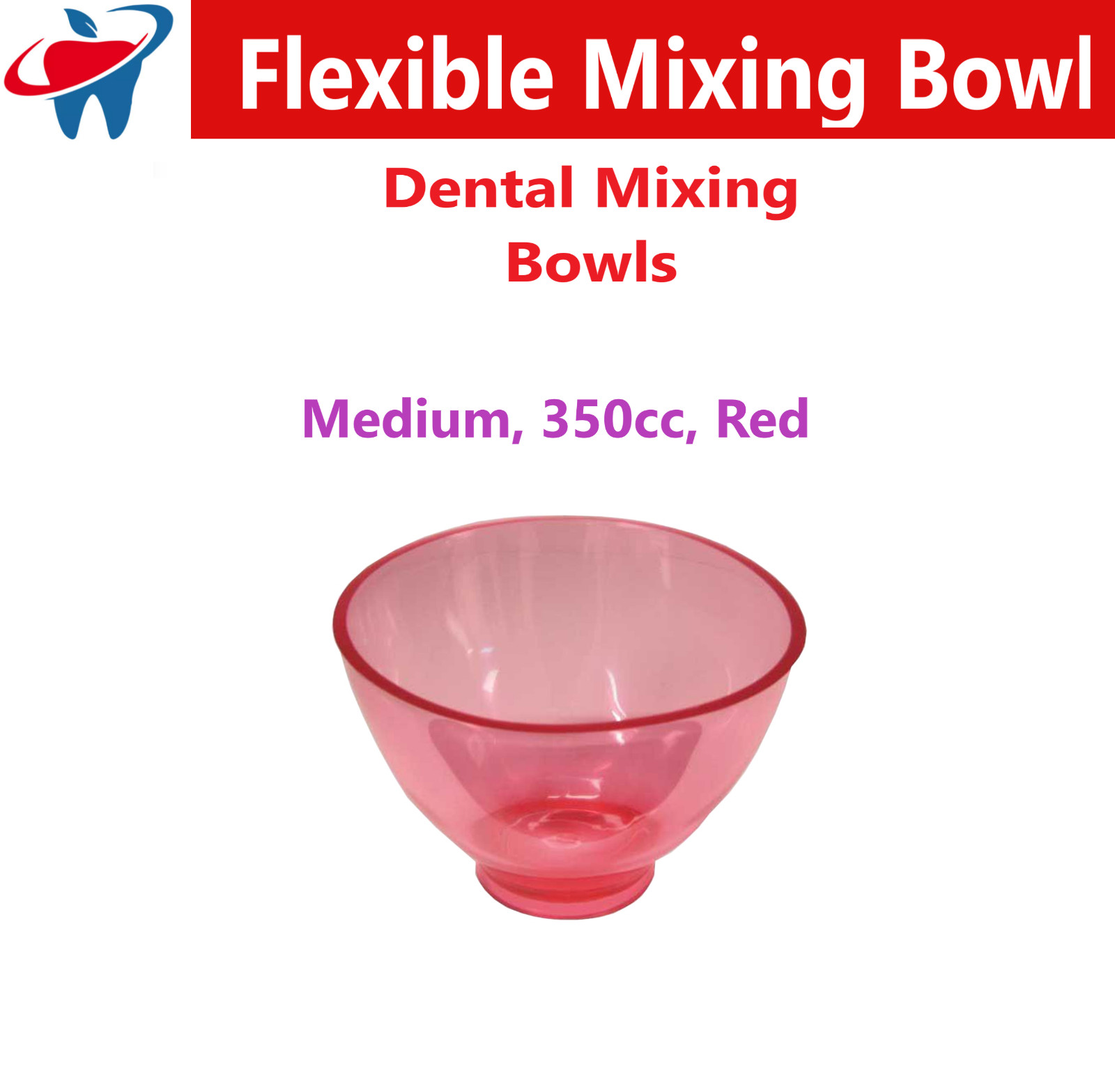 Dental Lab Flexible Rubber Impression Mixing Alginate Bowl – All Sizes / Colors