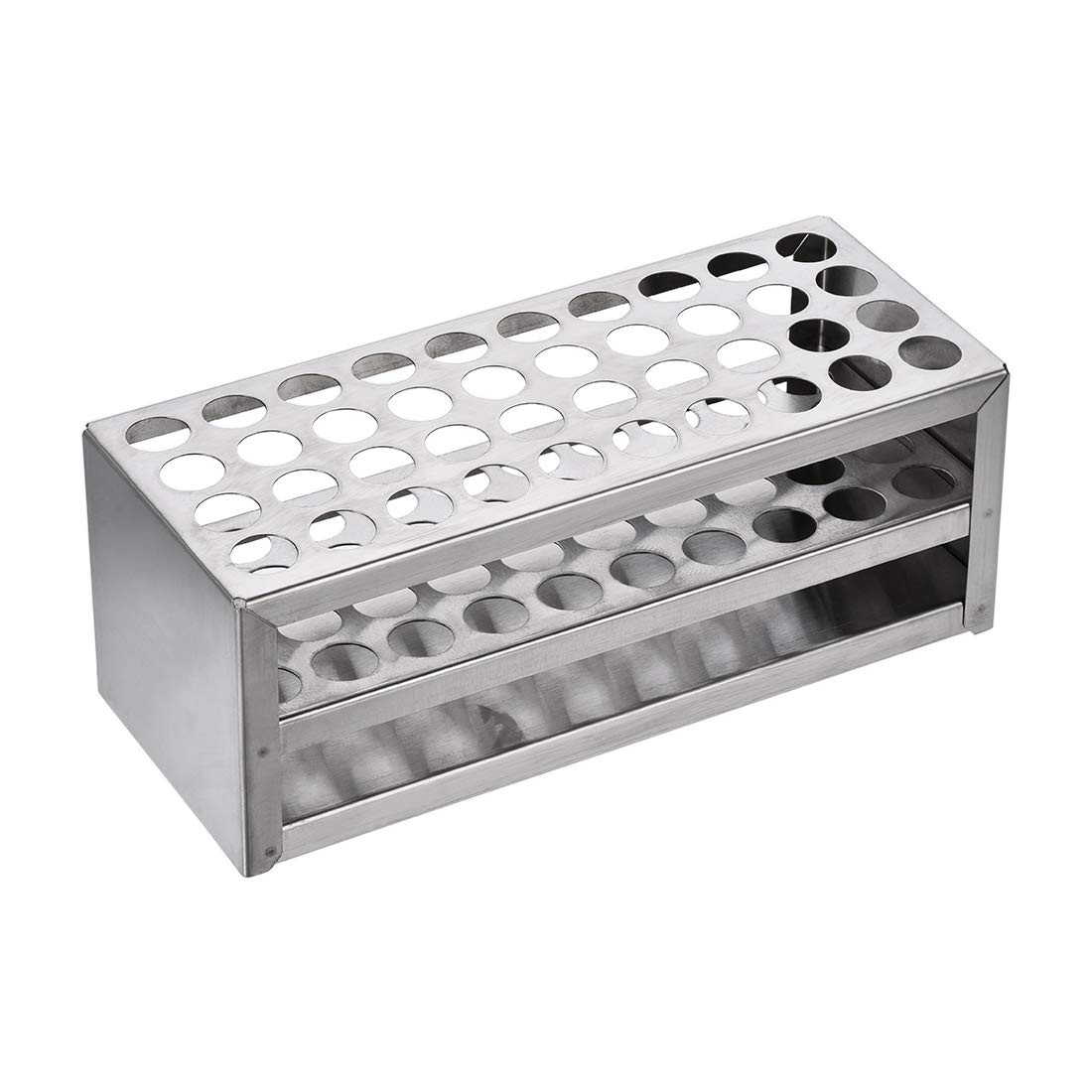 uxcell 304 Stainless Steel Test Tube Holder Lab Stand Rack 40 Hole 3 14-16mm