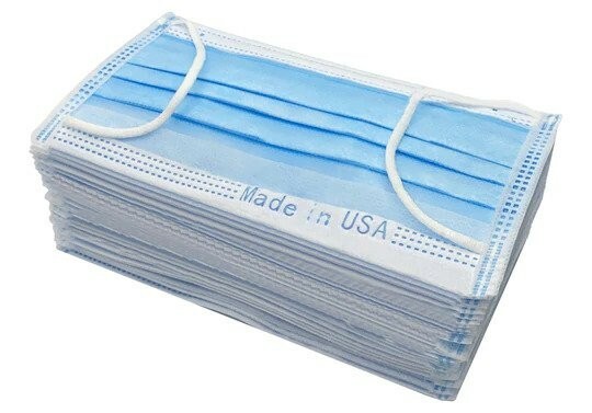 Strong Disposable Medical Surgical Ear-Loop Face Masks 50pcs Made in USA 5310