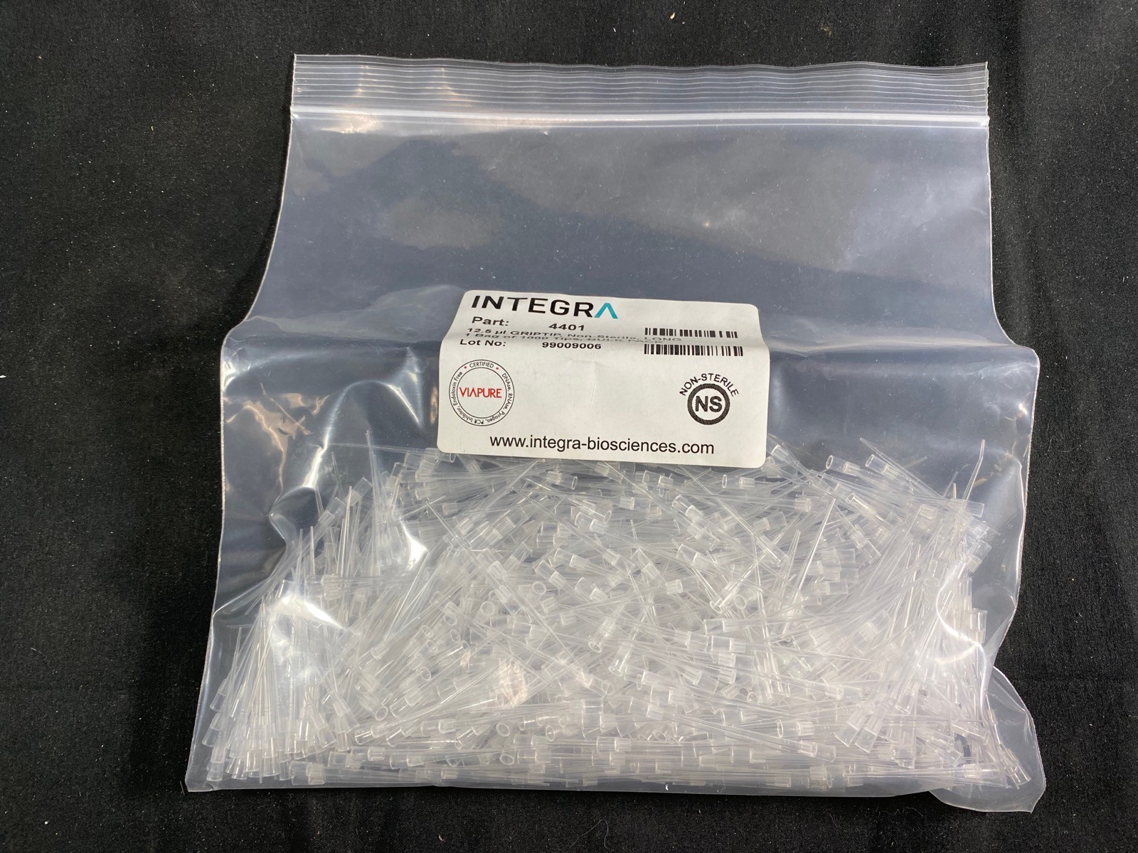 INTEGRA 12.5uL Pipette Tips Long GRIPTIP Bulk Packed Non-Sterile 4401 (1000/pk)