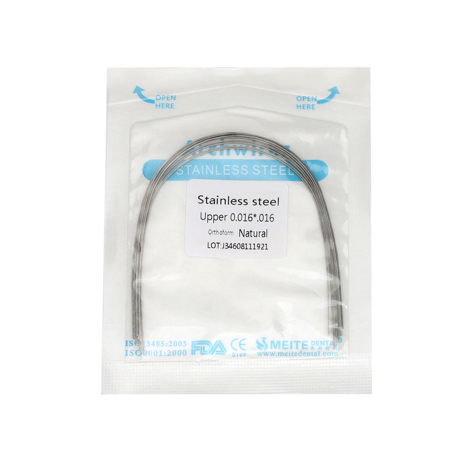 10 Pcs/pack Dental Orthodontic Stainless Steel Round/Rectangular Arch Wire Ovoid
