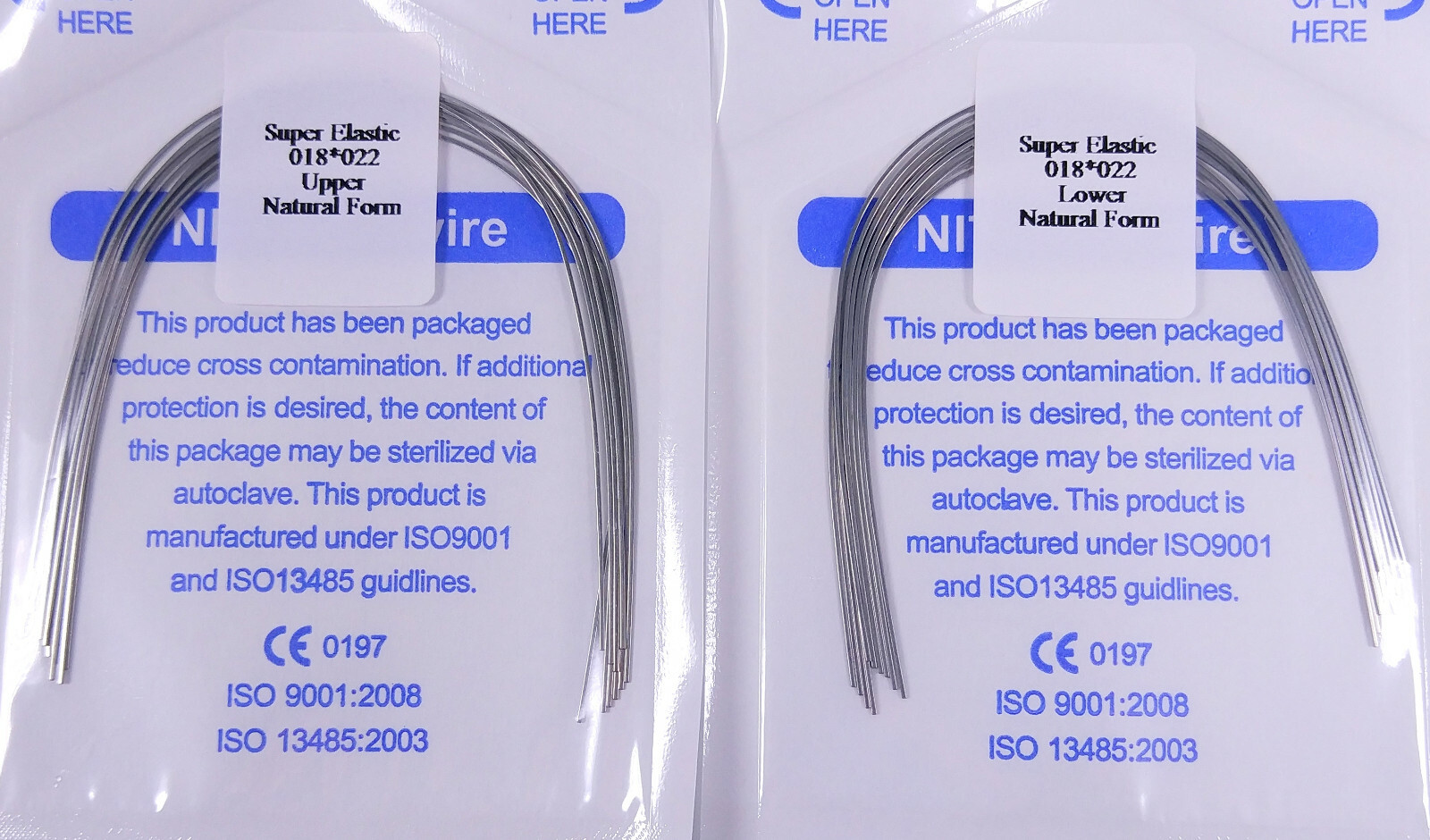 100Pcs Dental Orthodontic Niti Arch Wire Rectangular Round Natural Bracket Brace
