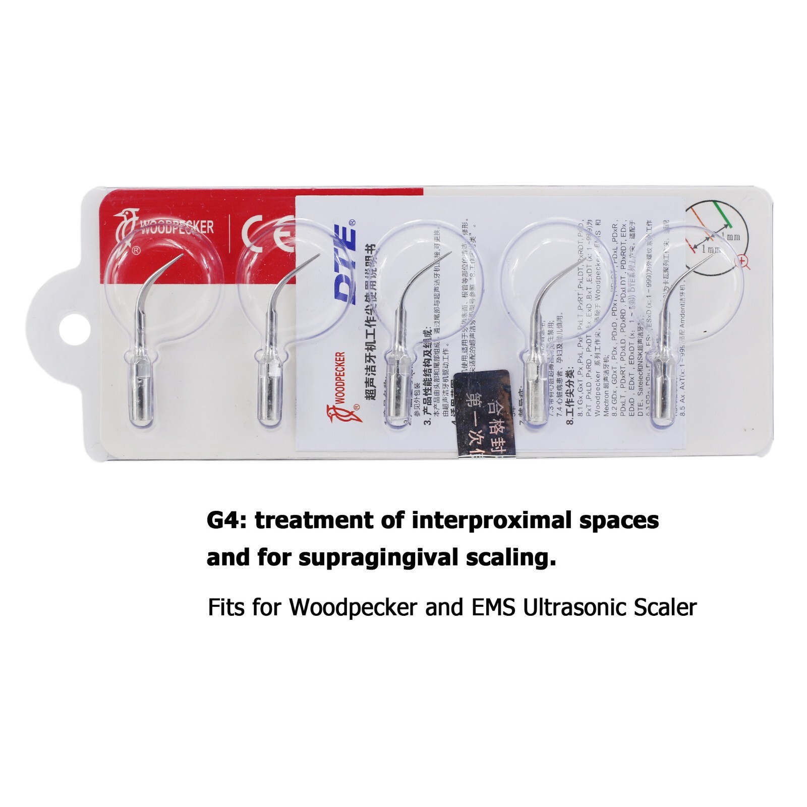 Woodpecker Dental Ultrasonic Scaler HW-5L Handpiece Piezo Tips G1 P1 UDS-N3 LED