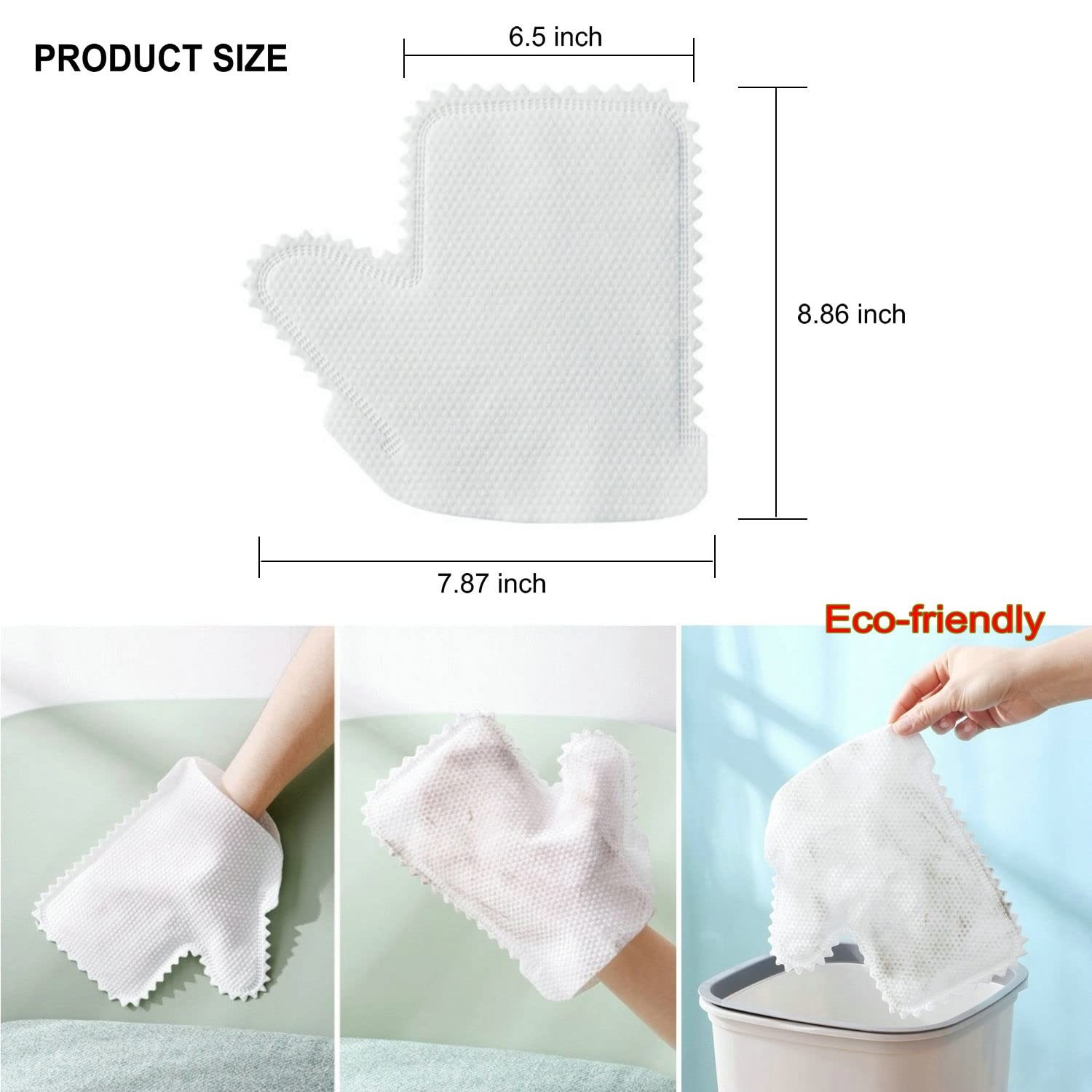 Home Disinfection Dust Removal Gloves Microfiber Dusting Gloves 50PC Non-wove…