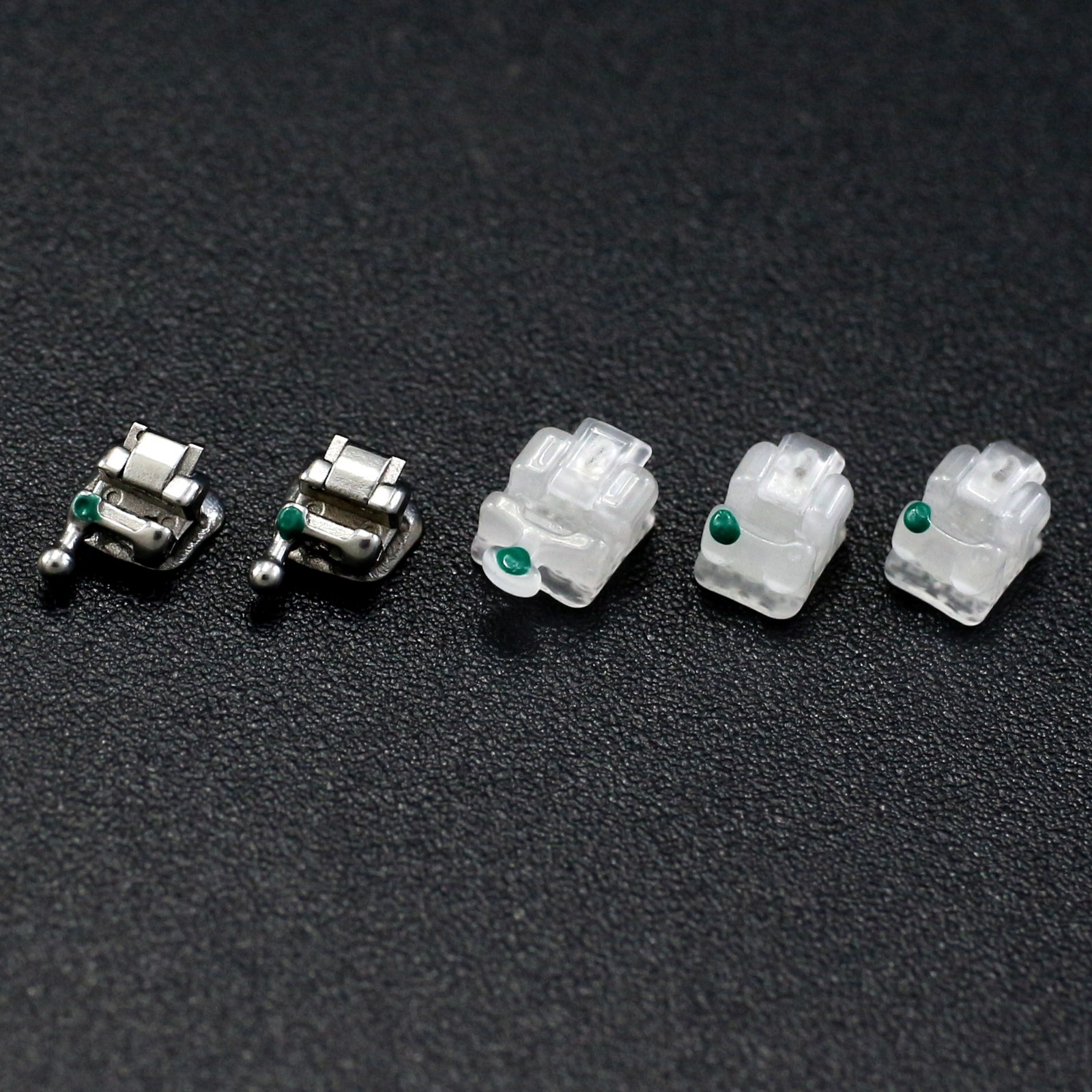 Dental Orthodontic Self Ligating Ceramic Brackets Braces Roth MBT 022 345 Hooks