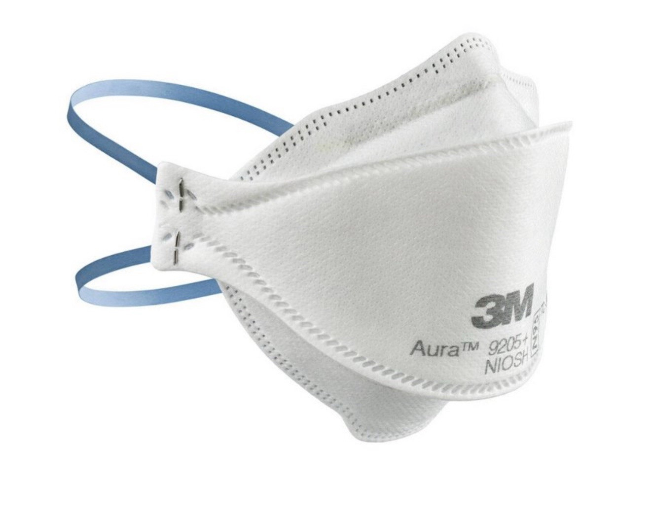 (3 Pack) 3M Aura 9205+ N95 NIOSH Particulate Respirator & Surgical Face Masks