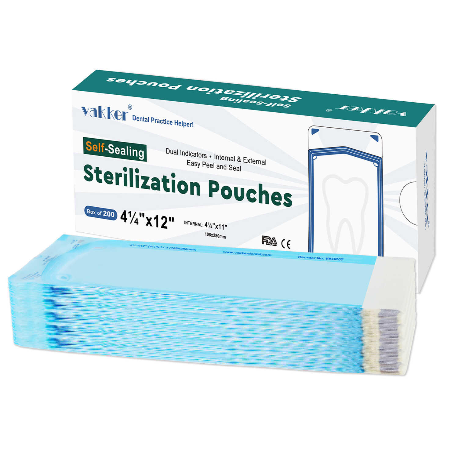 Self Sterilization Pouches Autoclave, Medical Sterilizer Bags Dental Tattoo Nail