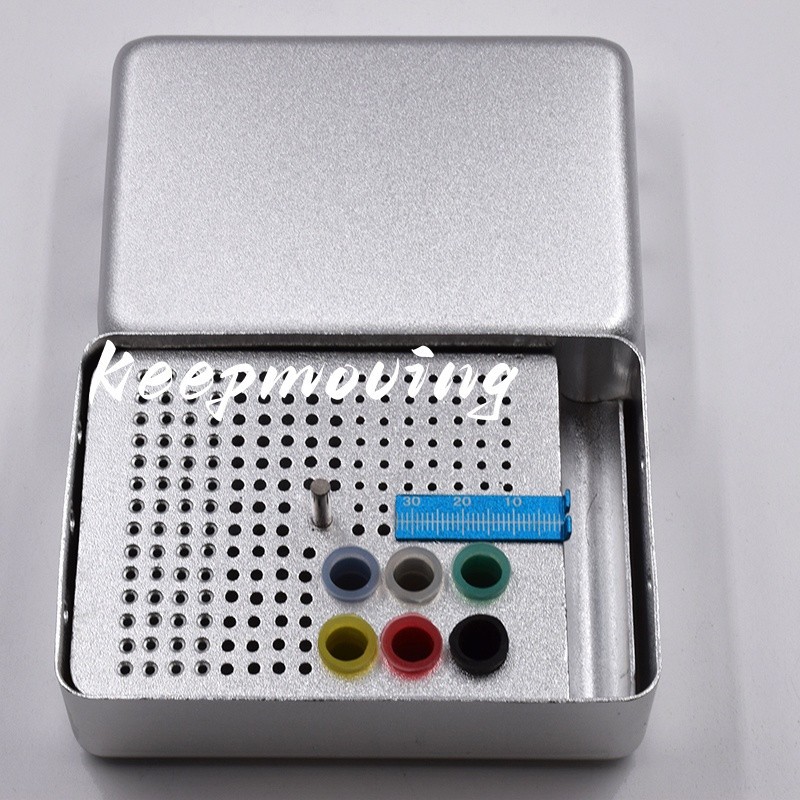 180 Holes Dental Endo Box FG Files Bur Holder Autoclave Organizer Box Ruler