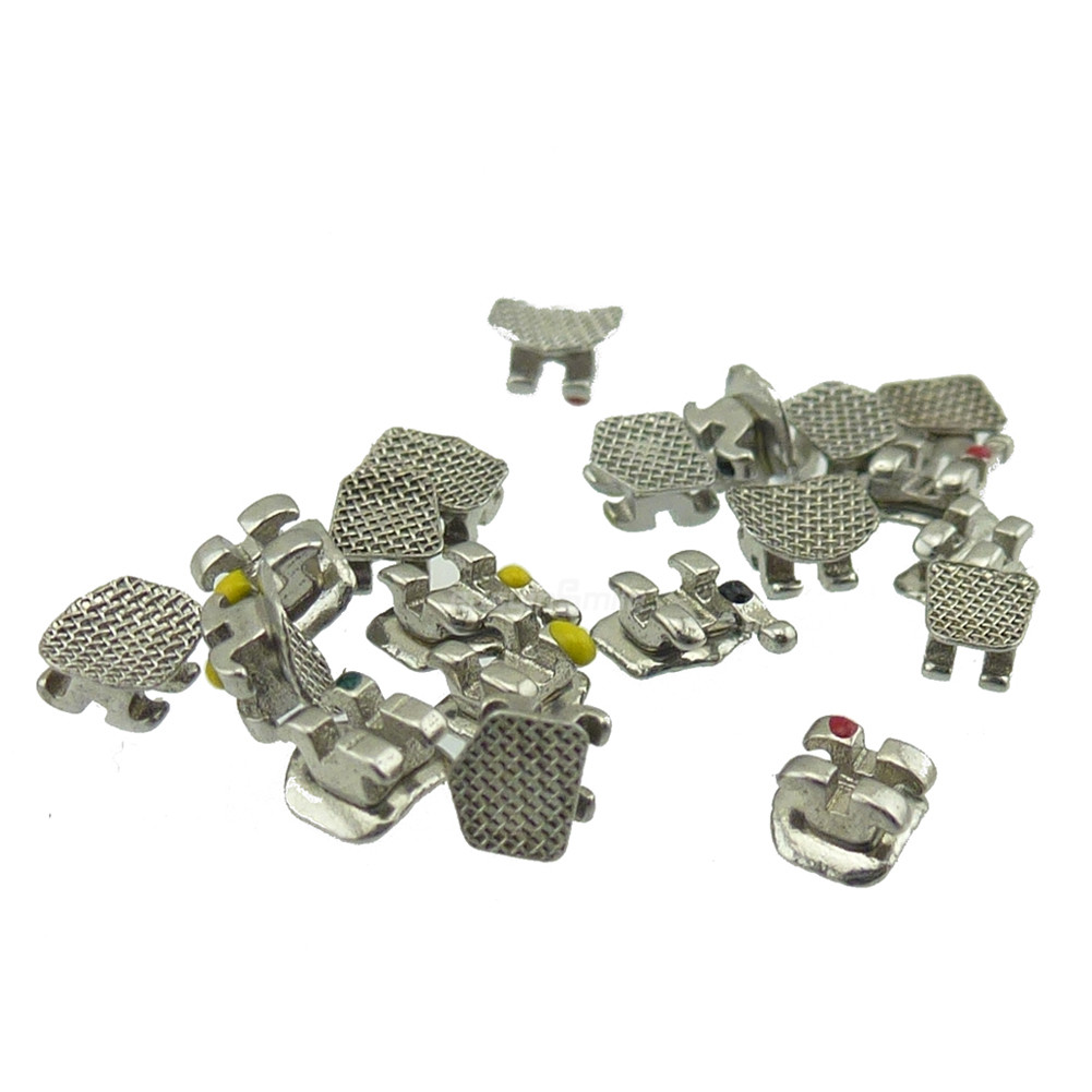 10Packs Dental Orthodontic Brackets Metal Mini Braces MBT/ROTH 022 3/345 W/Hooks