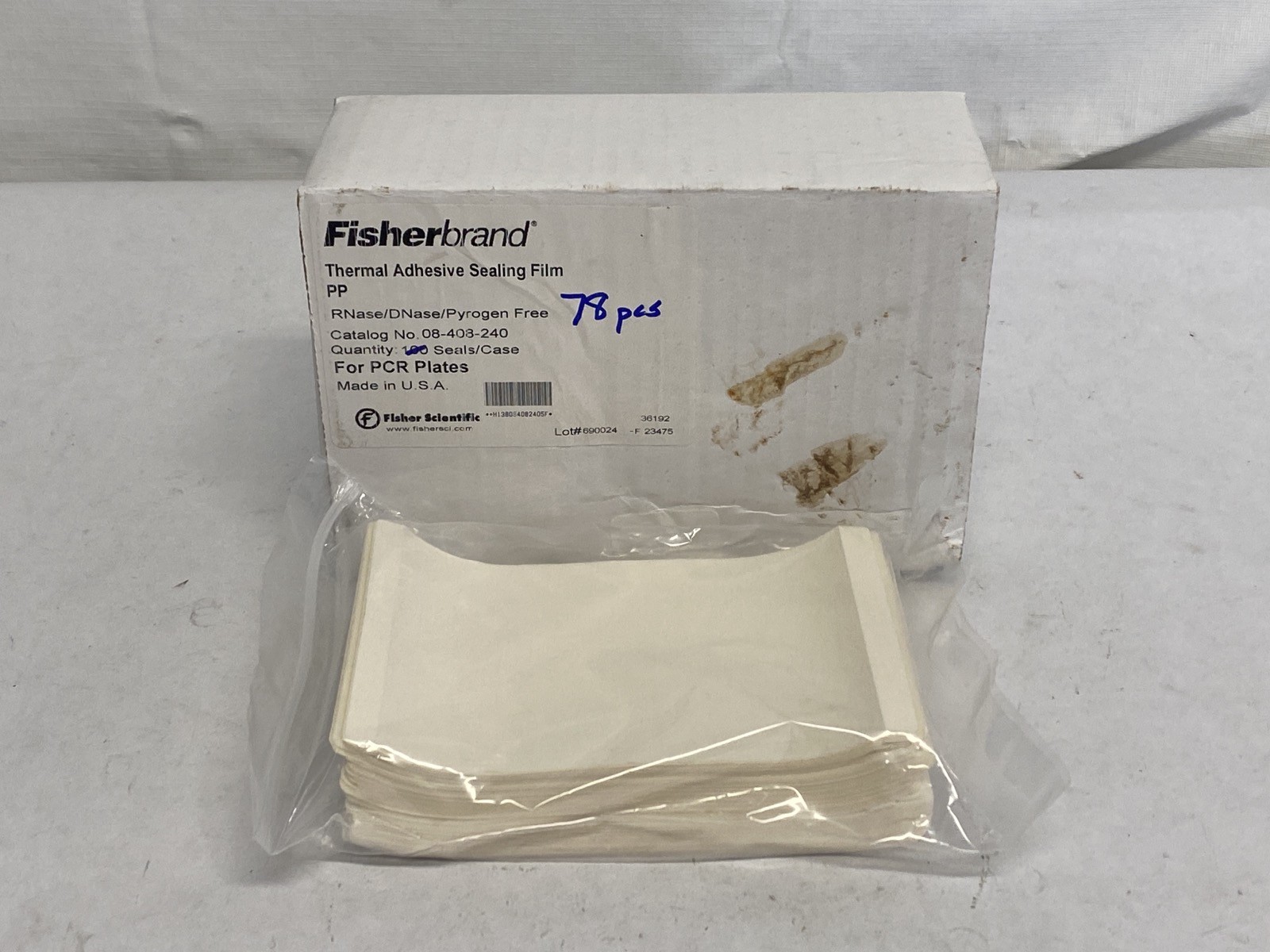 (78) FISHERBRAND Thermal Adhesive PCR Plate Sealing Film Non-Sterile 08-408-240