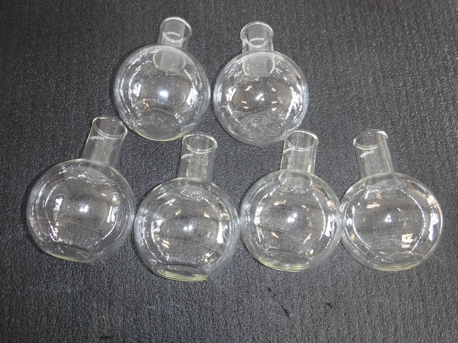 NEW 5YHF1 Flask, Flat Bottom, Wide, 1000 mL, Pk 6 (P)
