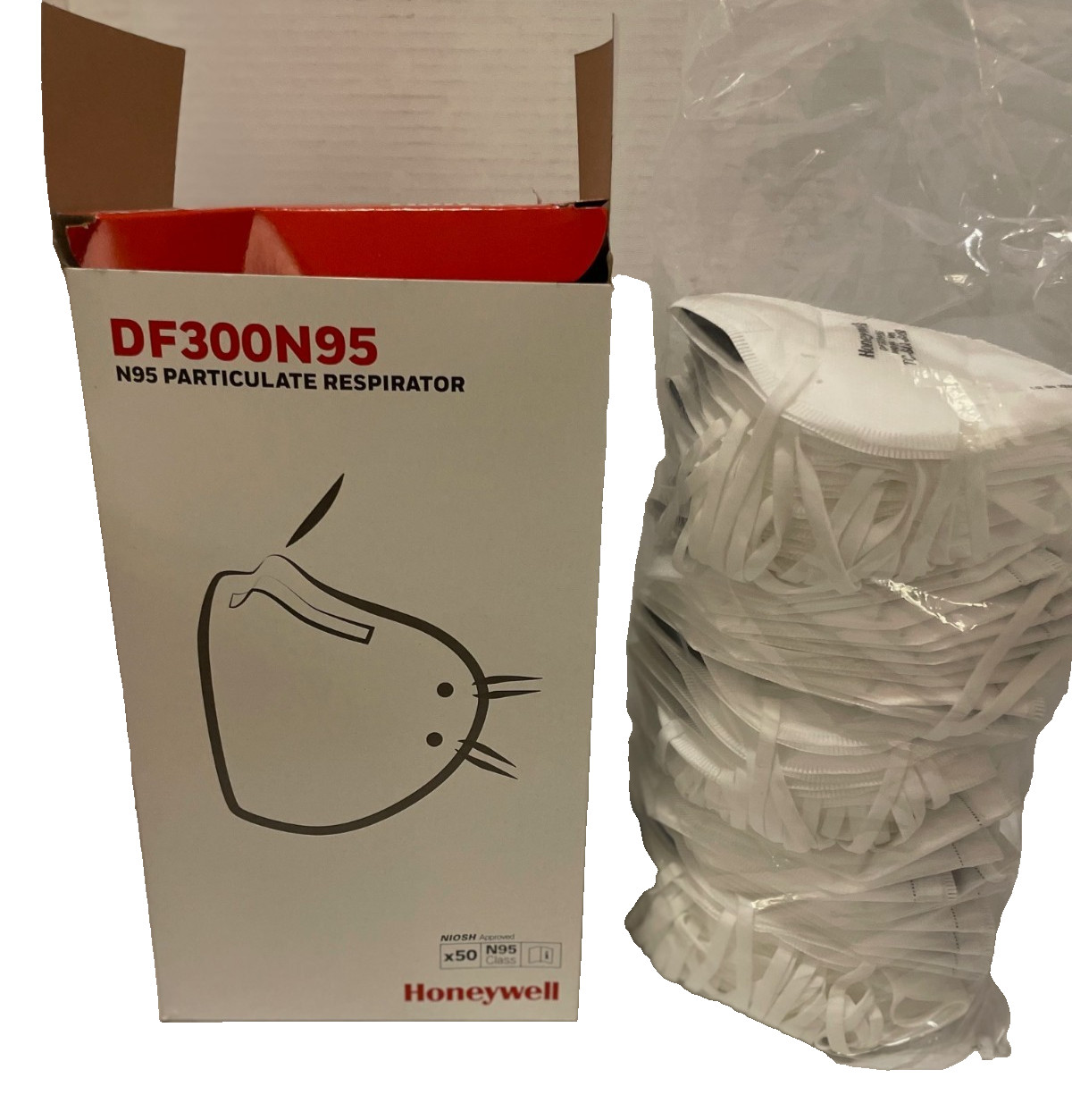 3 Boxes of 50 (150 total) Safety DF300 N95 Flatfold Disposable Respirator