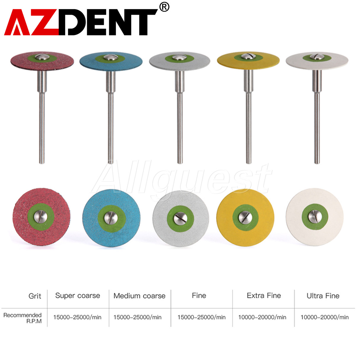 Dental Rubber Diamond Polisher 26mm Wheel Disc for Zirconia Porcelain Polishing
