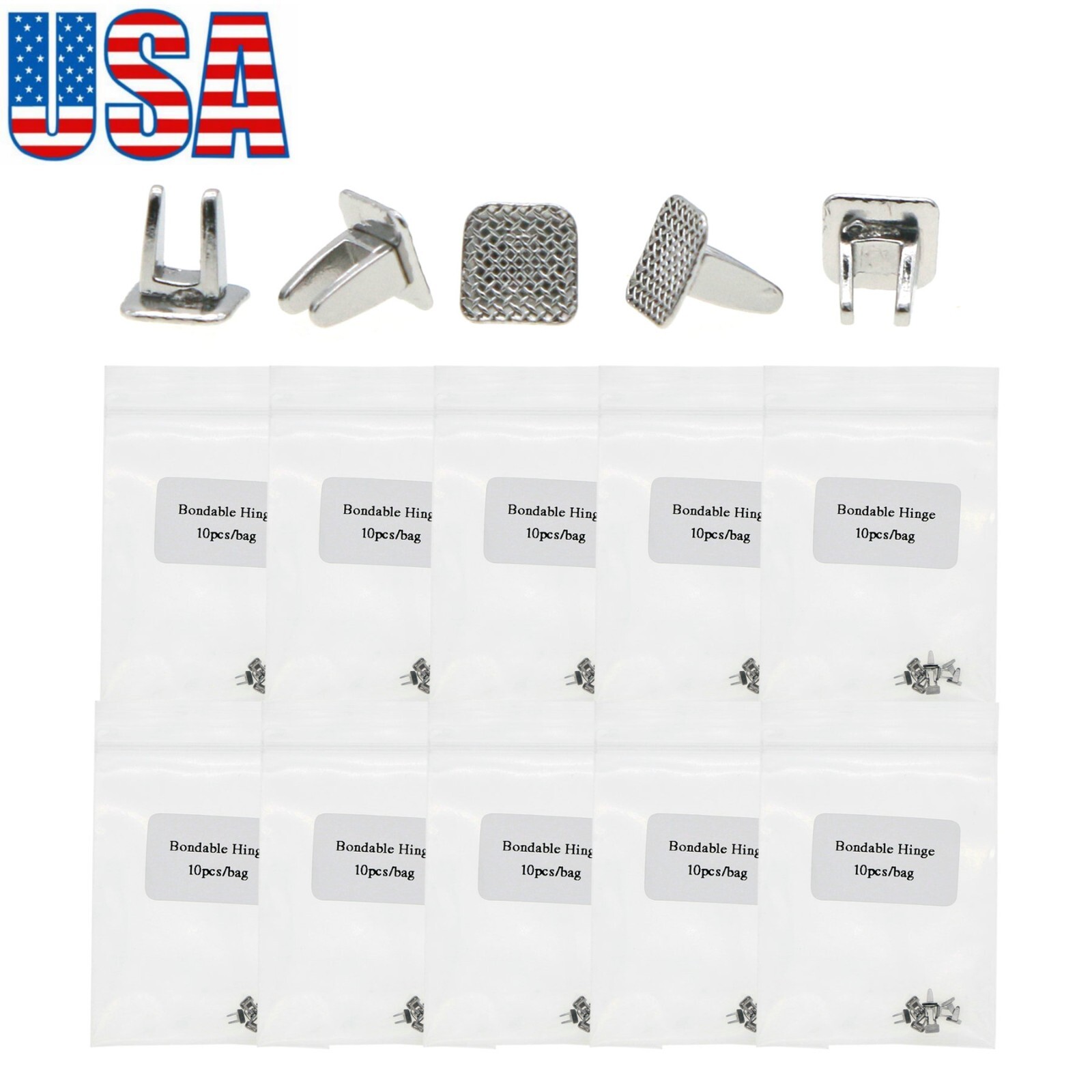 100 Pcs Dental Orthodontic Tongue Tamers Bite Turbos Openner Bondable Hinges