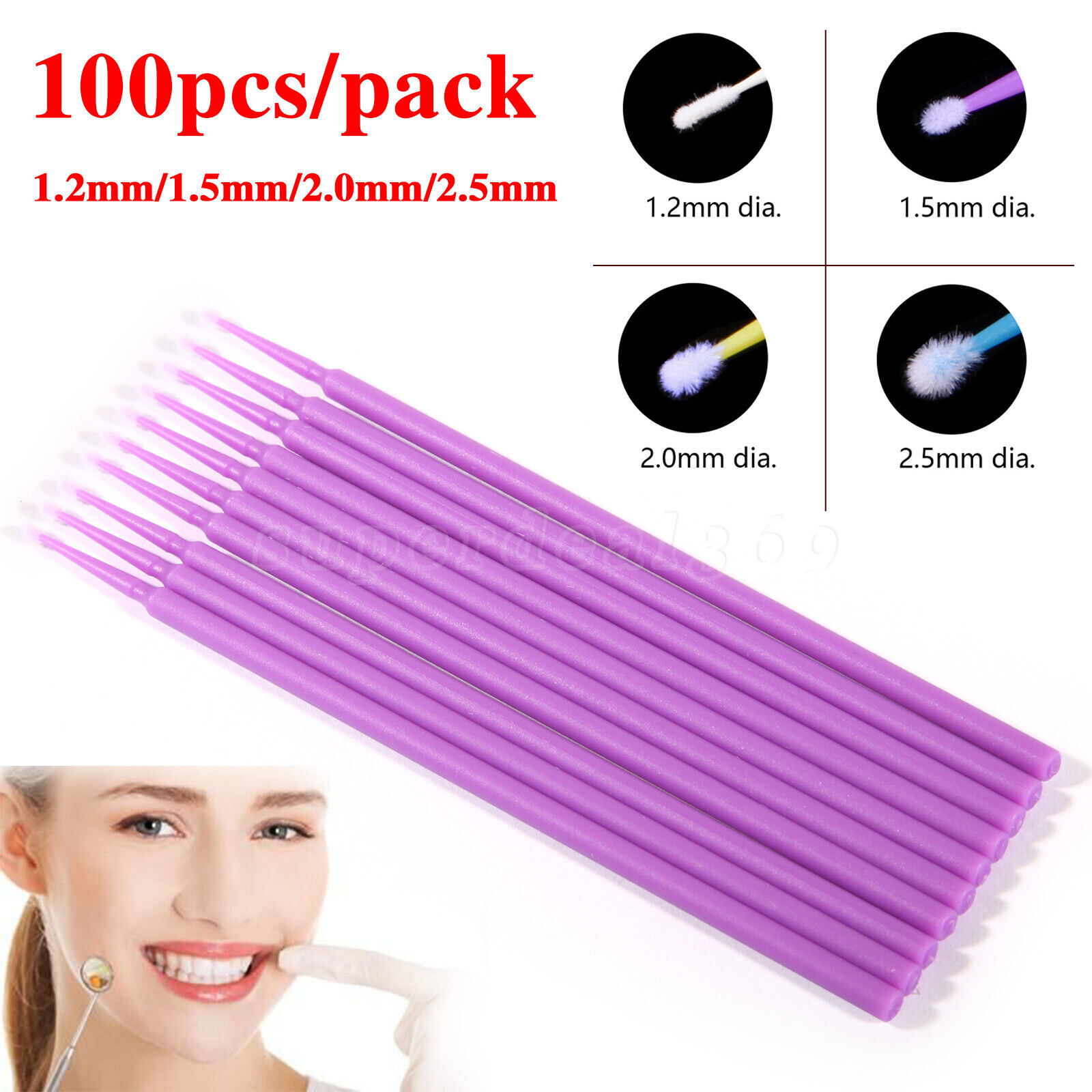 Dental Micro Brush Disposable Materials Tooth Applicators Ultra-fine Regular dn