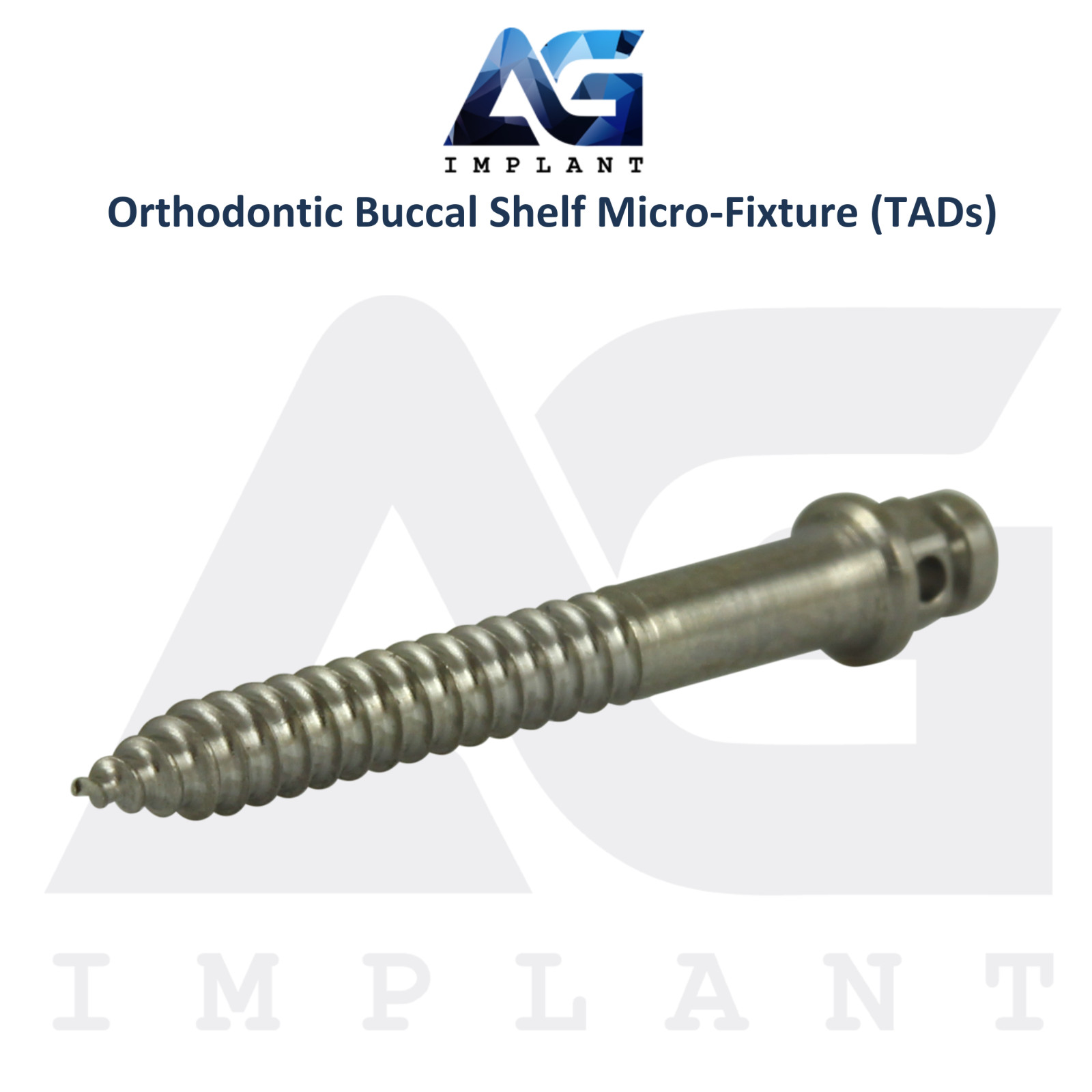 Dental Buccal Shelf Orthodontic Micro Fixture Screws Titanium Ortho TADs Ø2mm