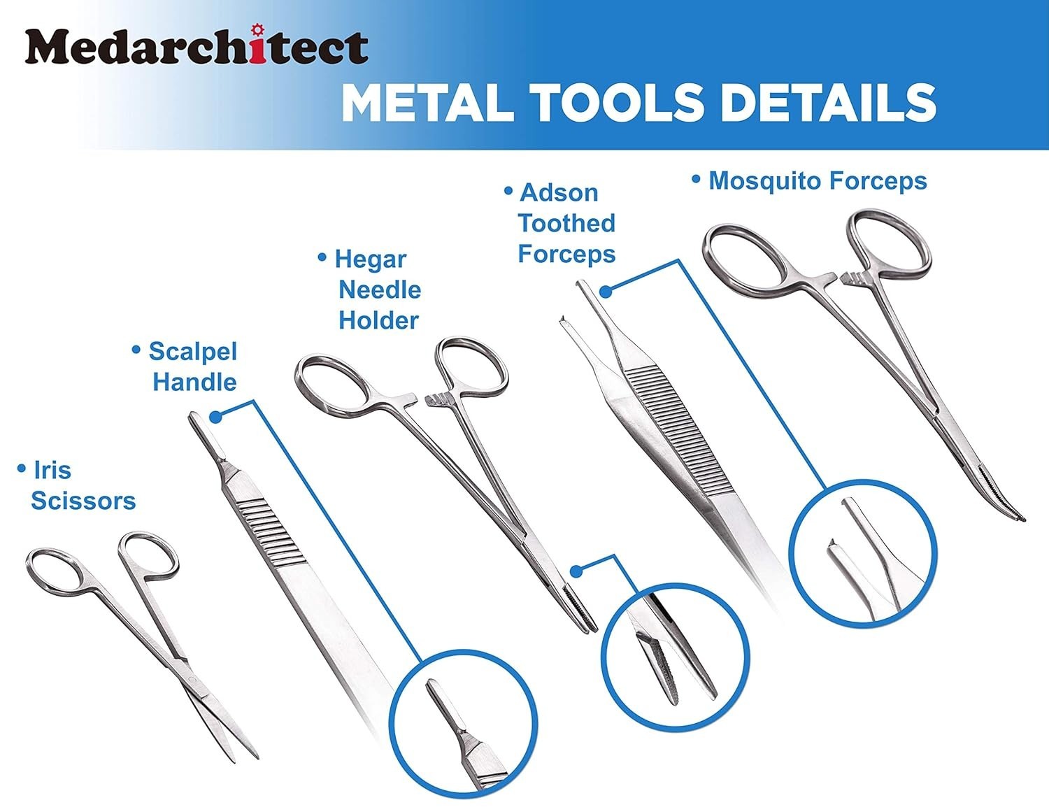kit de sutura quirurgicas y dental para practicar profesional dentista y doctor