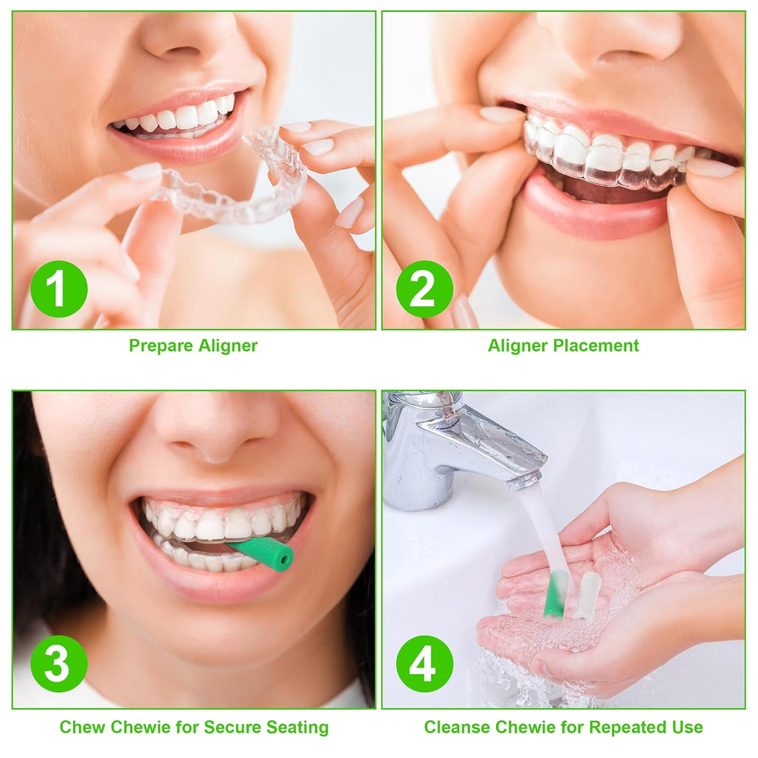20 Pcs Aligner Chewies for Invisalign – Tray Seaters for Clear Braces Unscented