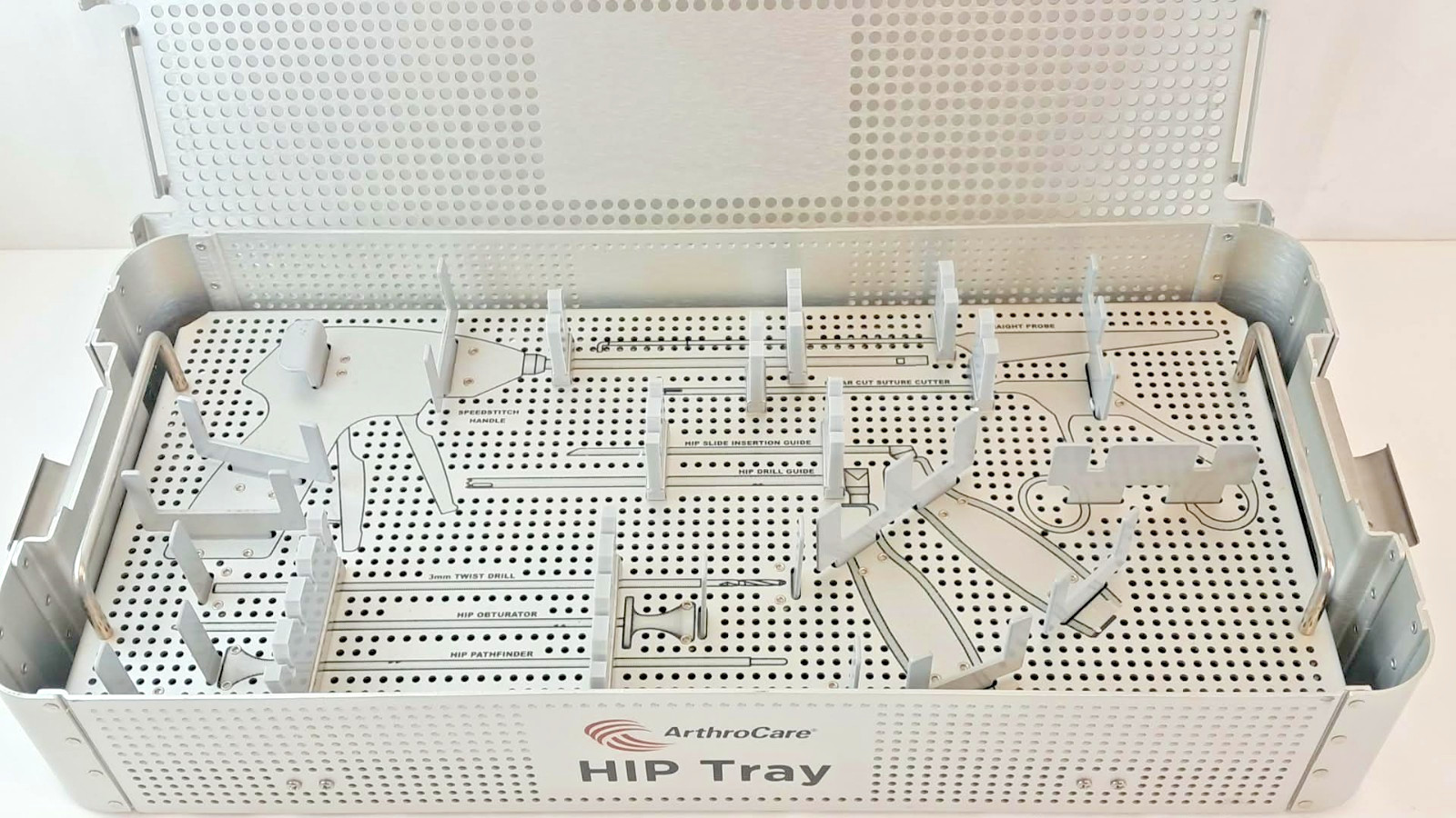 ArthroCare Hip Tray Labral Refixation Orthopedic Sterilization Tray