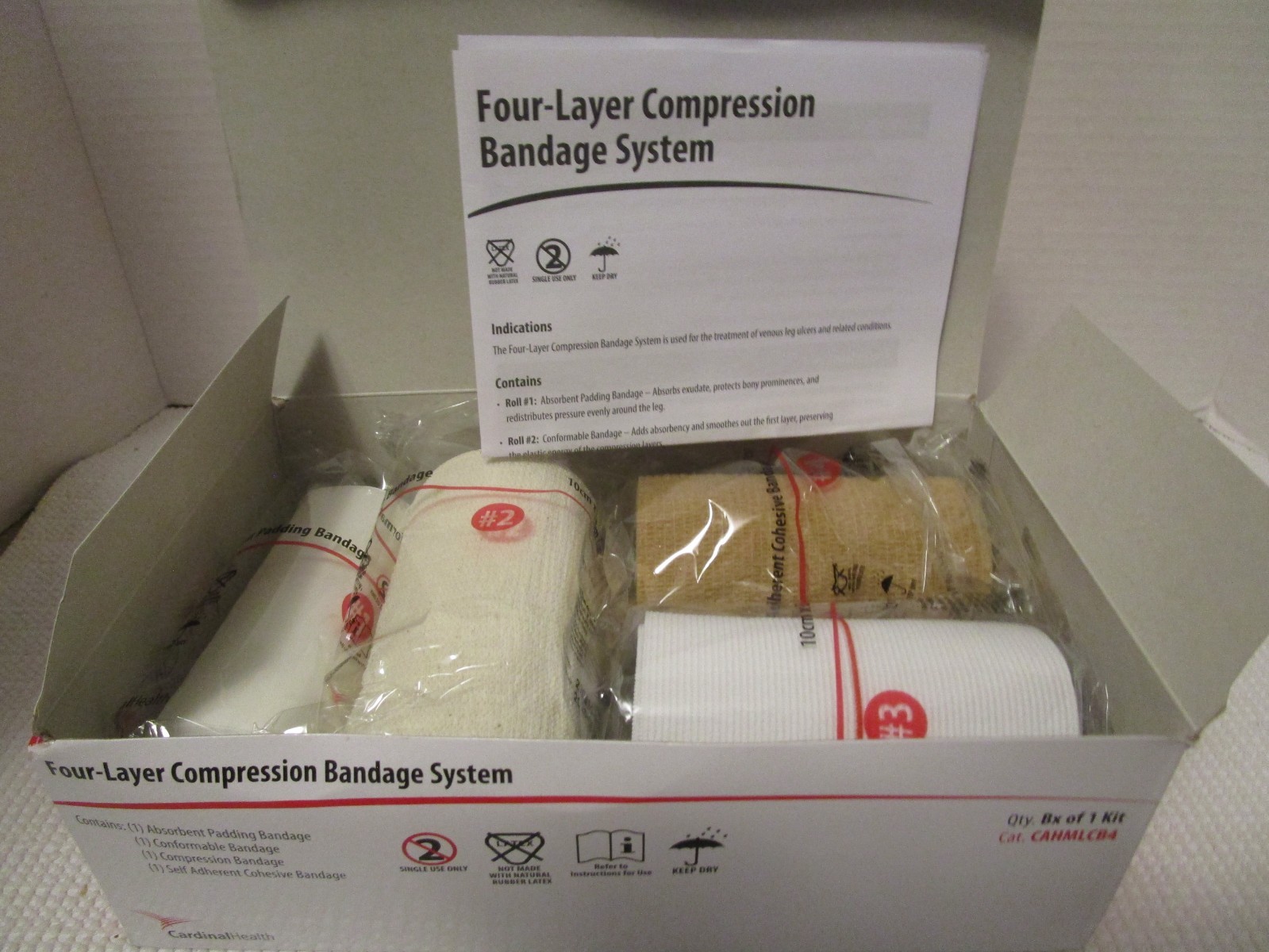 Cardinal Health Four-Layer Compression Bandage System #CAHMLCB4 NEW