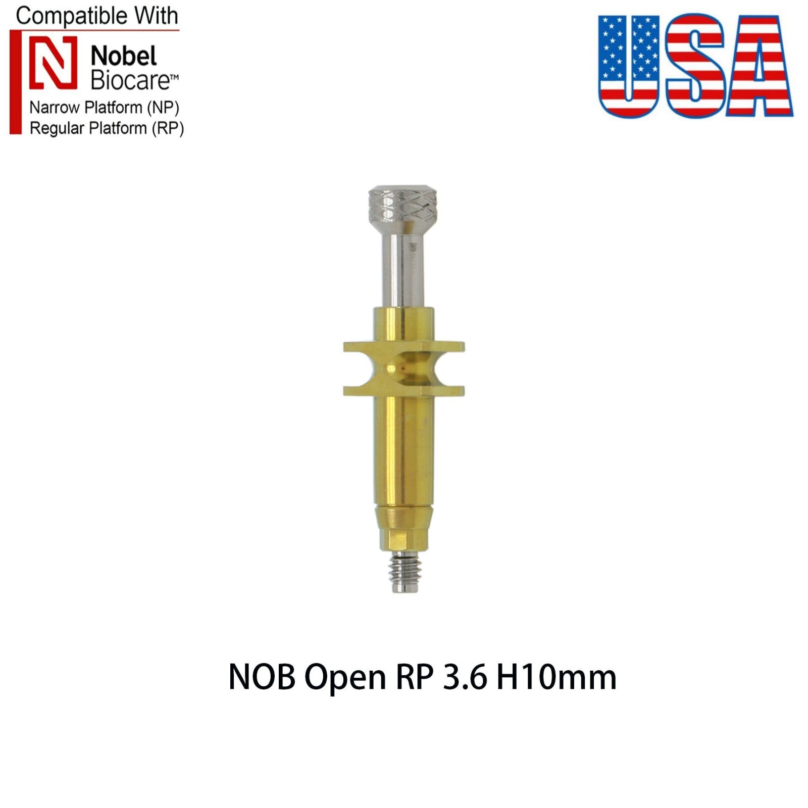 US Dental Nobel Conical Connection Impression Coping Open Tray NP/RP Ø3.6/5.0mm