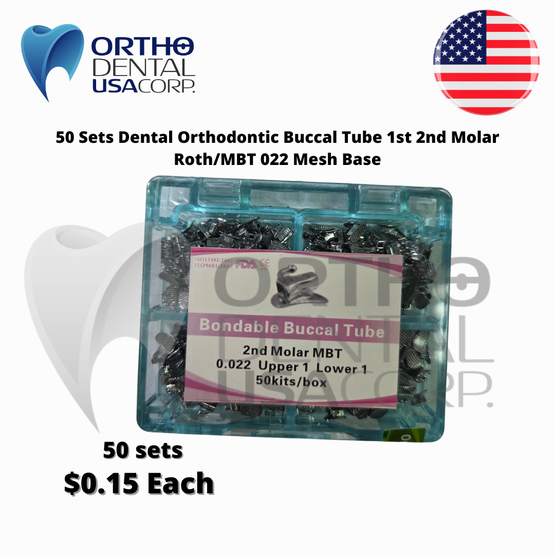 50 Sets 200 Dental Orthodontic Buccal Tube 1st 2nd Molar Roth/MBT 022′ OFFER!!
