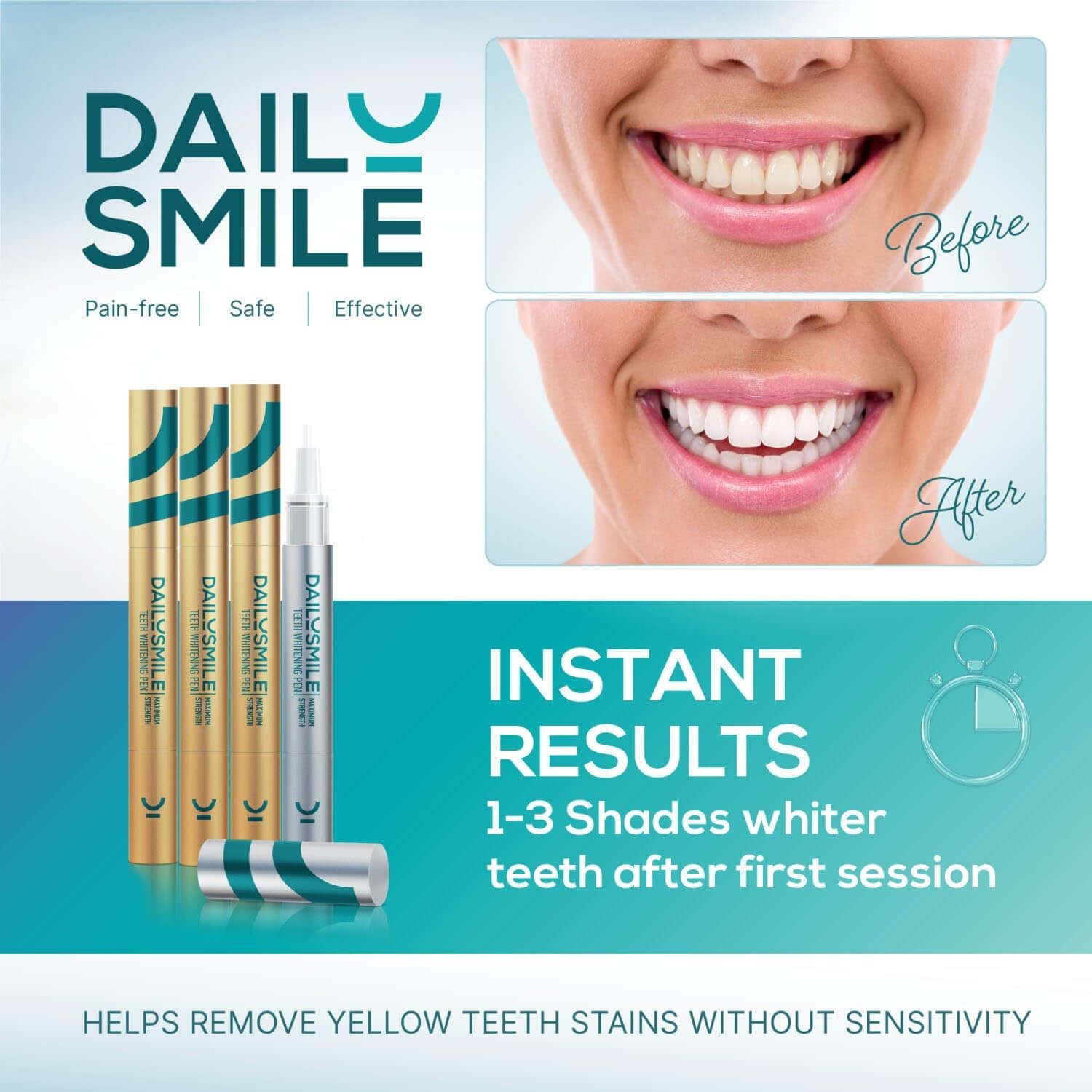Teeth Whitening Kit 1 Count (Pack of 1), With Led Light