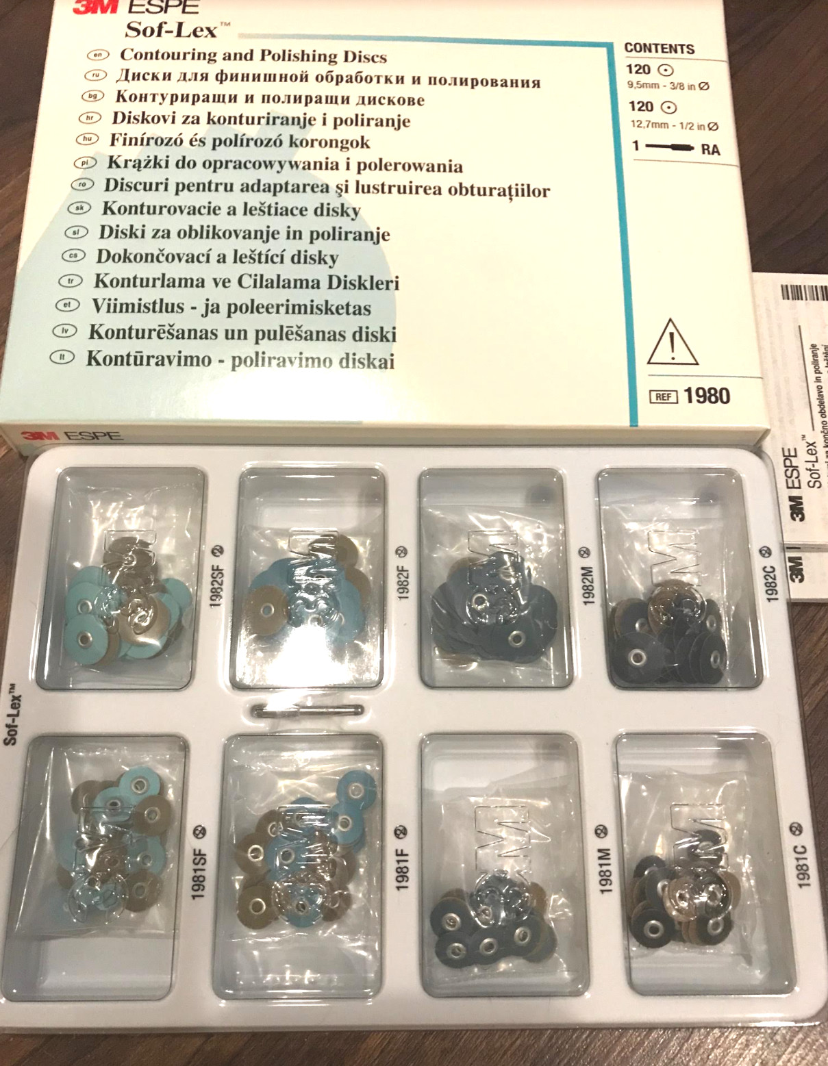 3M ESPE Sof-Lex soflex Contouring Polishing 240 Discs Dental Kit 1980 Black Blue