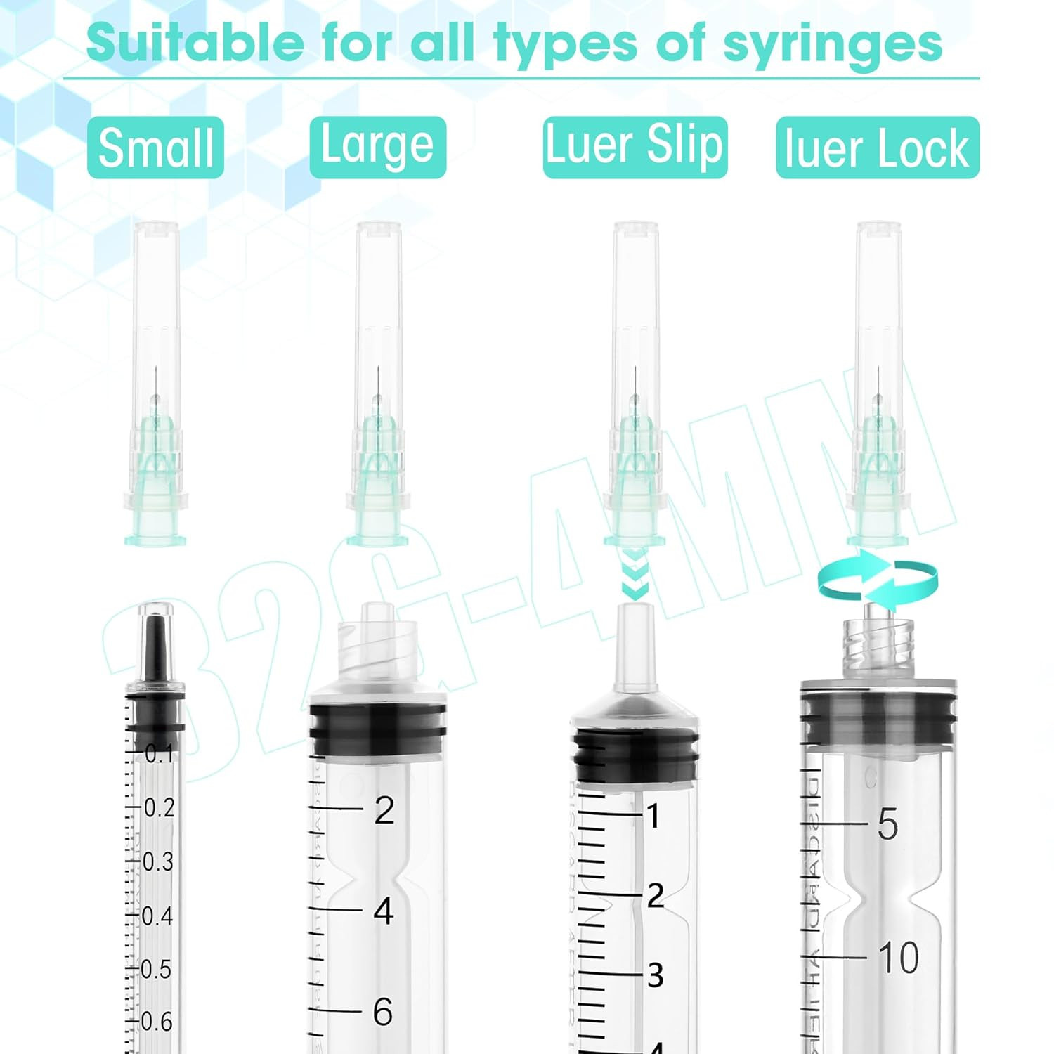 100 Pack 32 Gauge 0.16 Inch/4Mm Sterile Disposable Lab Supplies, Scientific and
