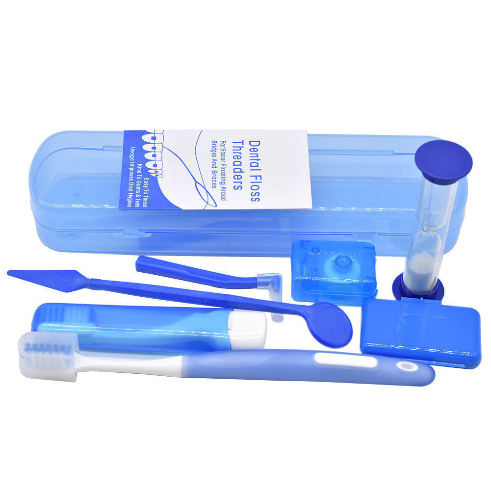 Dental Orthodontic Wax/Teeth Oral Care Orthodontic Kit Brush Floss Thread Mirror