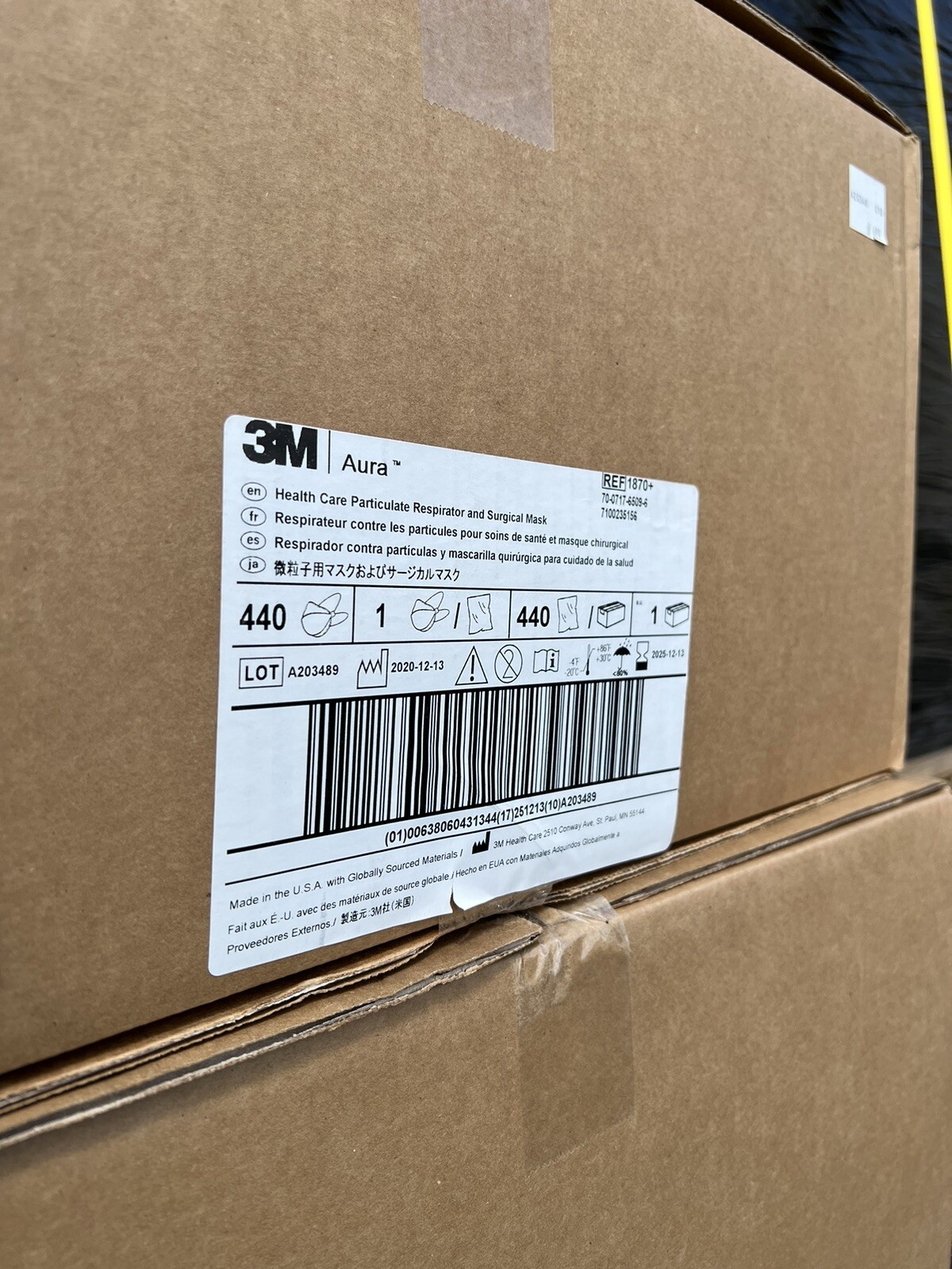 *75% OFF RETAIL* BULK CASE 440 Masks 3M 1870+ + Free Shipping!
