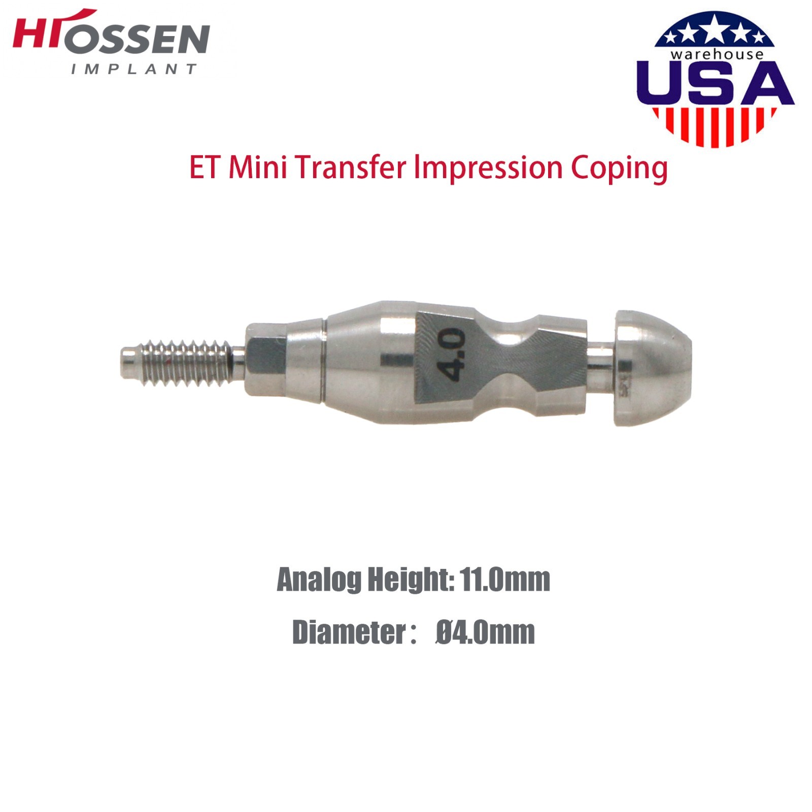 US Impression Transfer Coping Mini & Regular Hex Open / Closed Tray Hiossen ET
