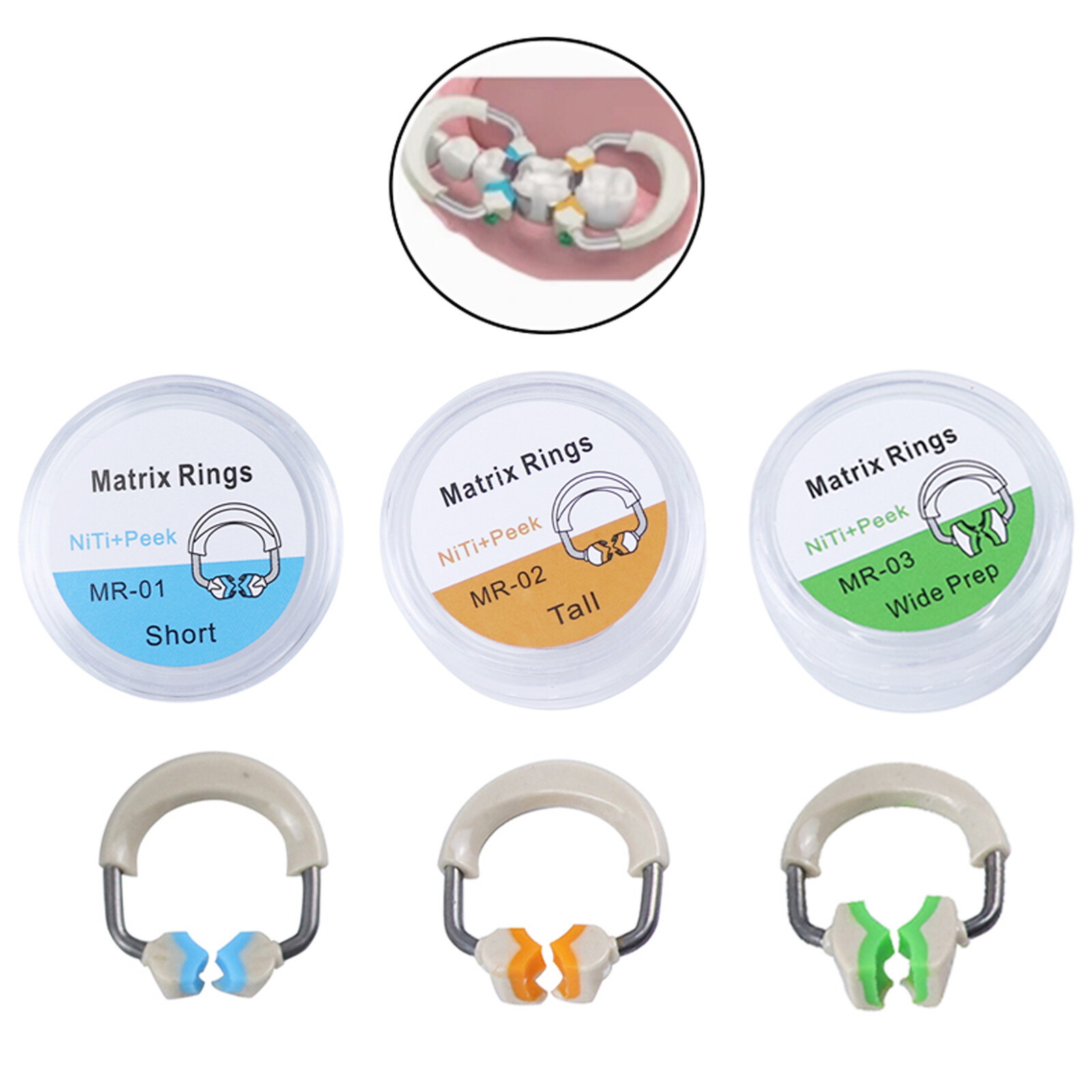 Dental Matrix Narrow Ring Titanium Clamp Matrices Fits Garrison Wagotrix Plier