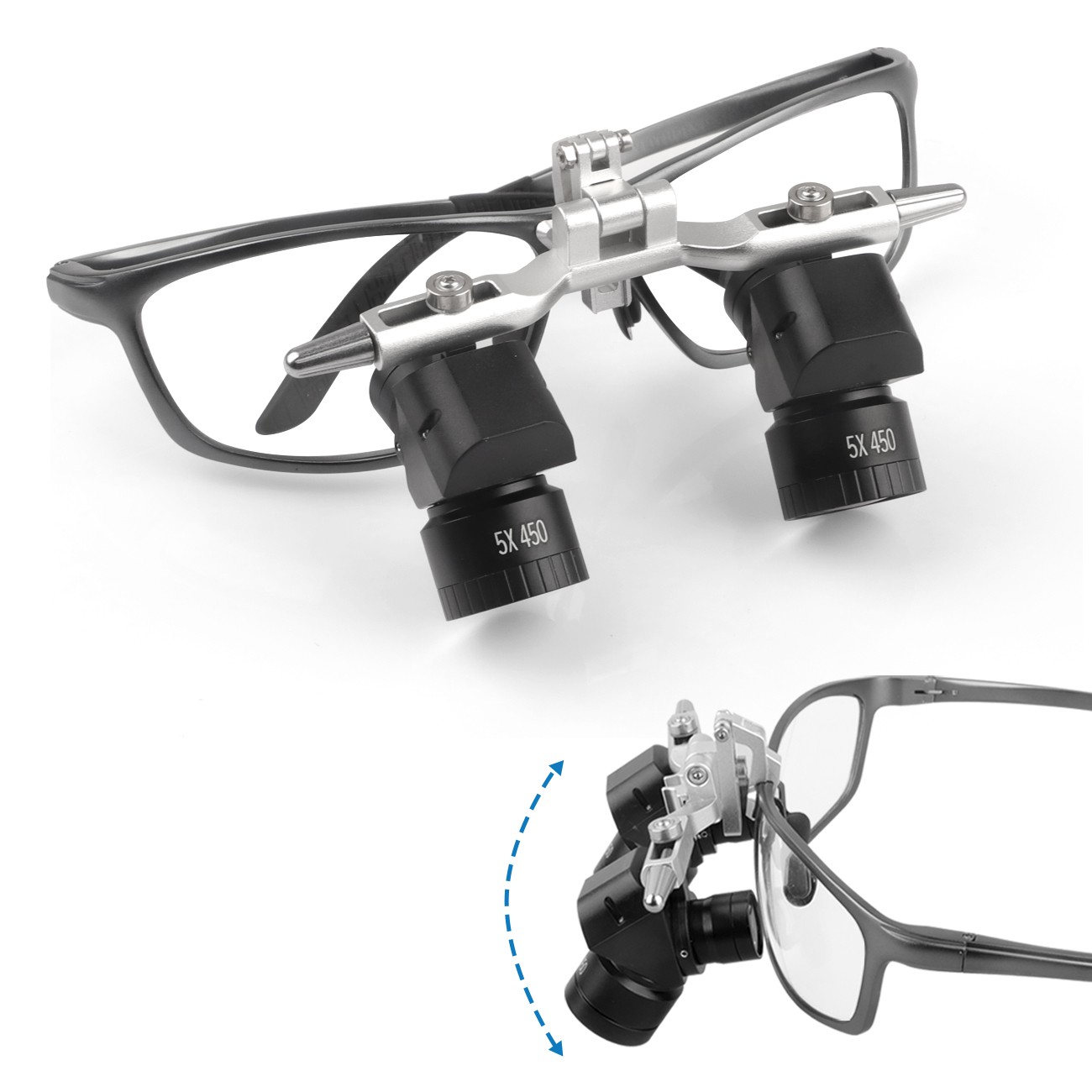 5X Dental Surgical Ergo Loupes Adjustable Working Distance Magnifying Glass US