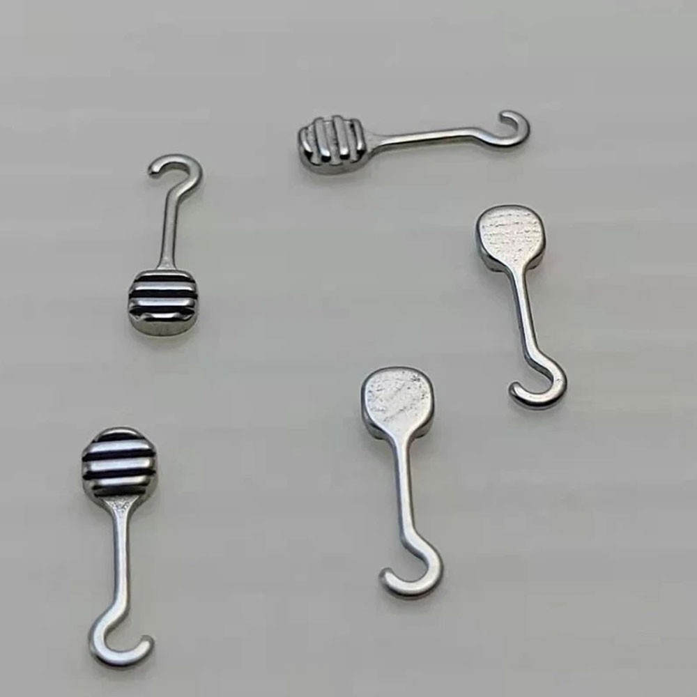 10Pcs/pack Dental Orthodontic Bondable Sliding Crimpable Hook Long Curved