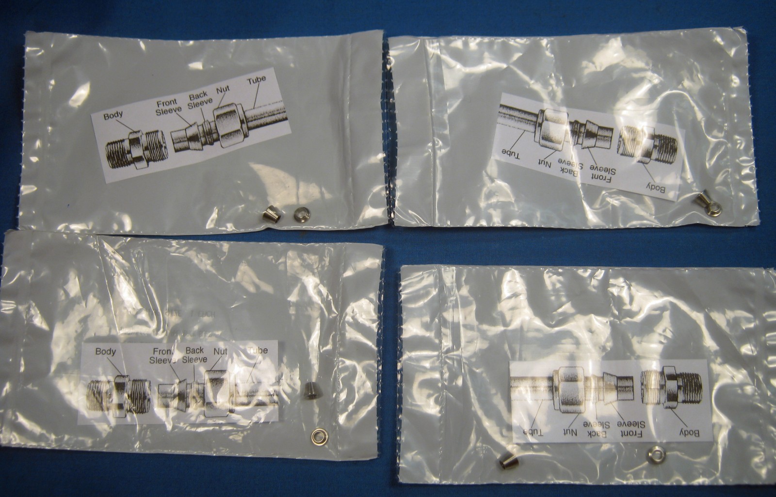 McMASTERS-CARR YOR LOK FERRULES X4 NEW OLD STOCK FREE SHIPPING 16