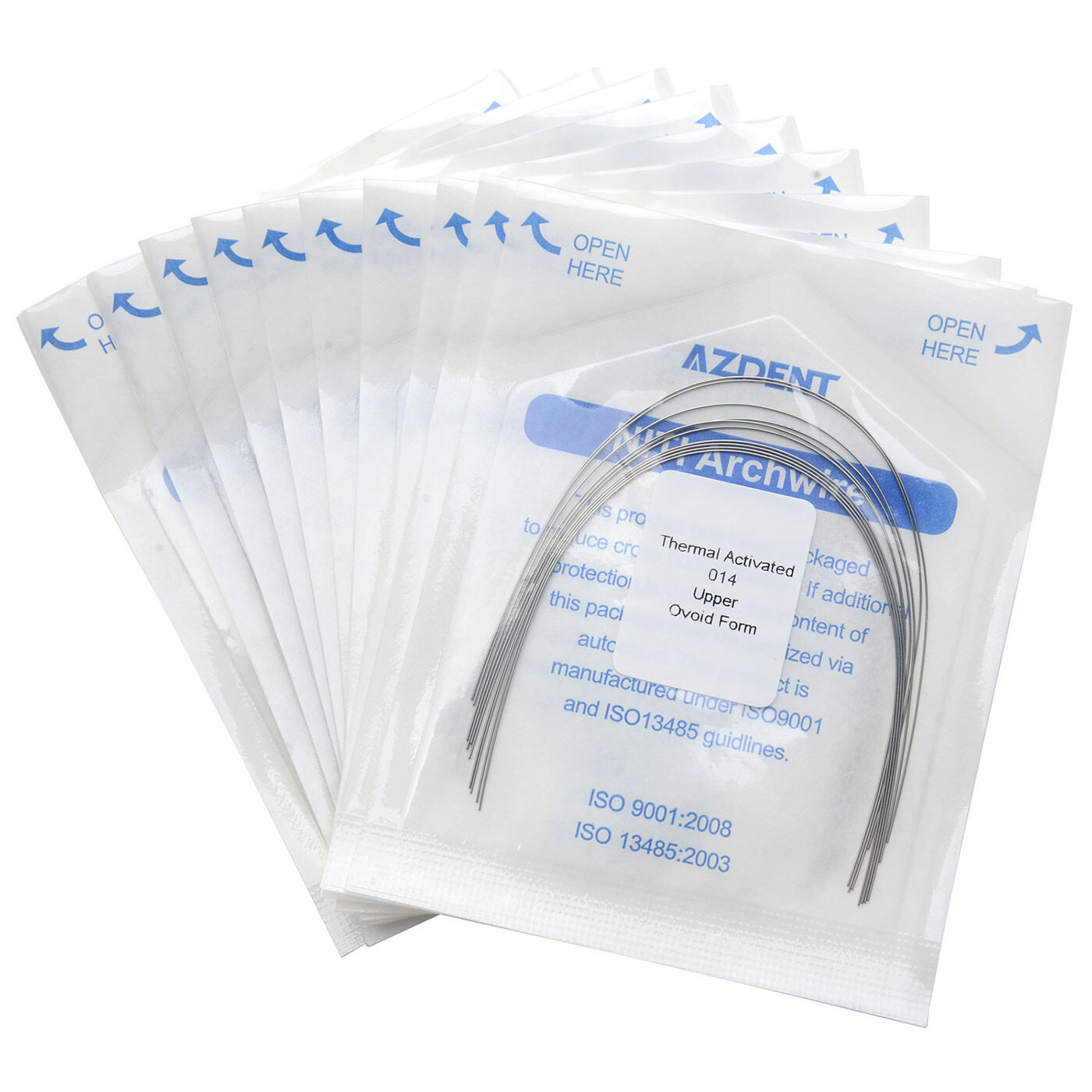 AZDENT Dental Orthodontic Heat Thermal Activated Niti Round Arch Wires All Size