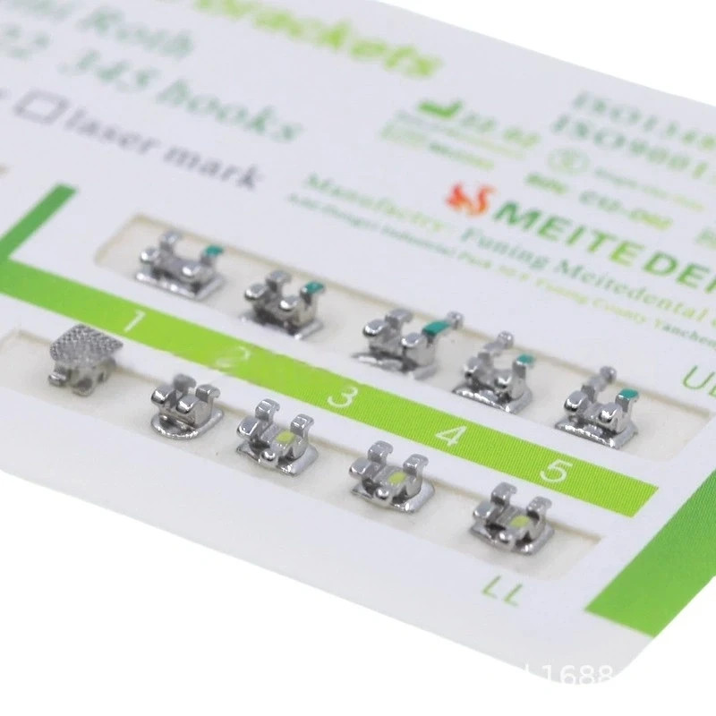 10 Cards Dental Orthodontic Brackets MIM Monoblock Mini Roth/MBT 022 345 Hooks