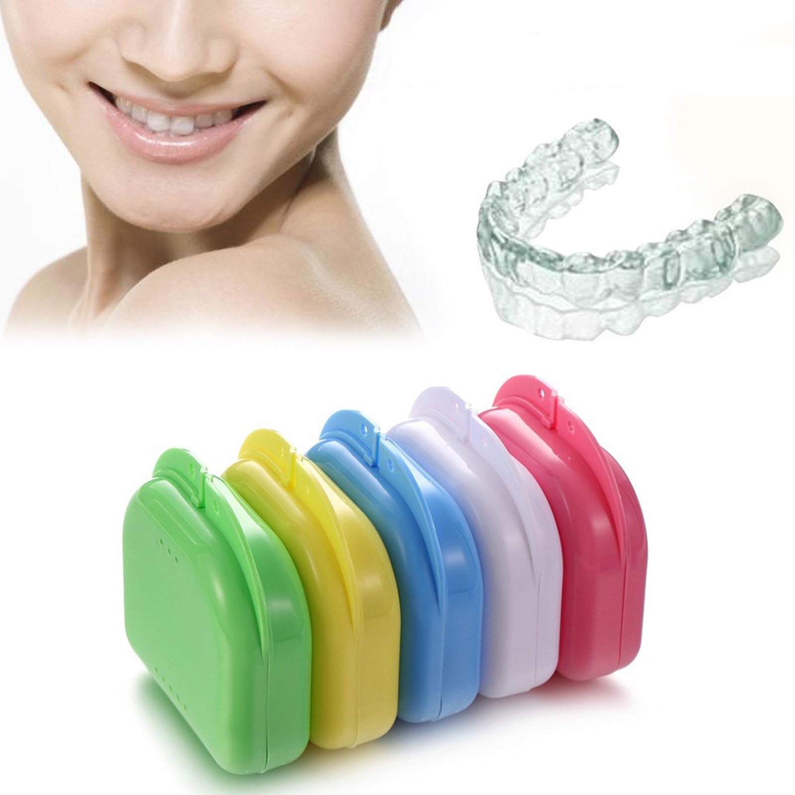 Dental Retainer Case Storage Mouth Guard Box Containers for Invisalign Teeth VIP